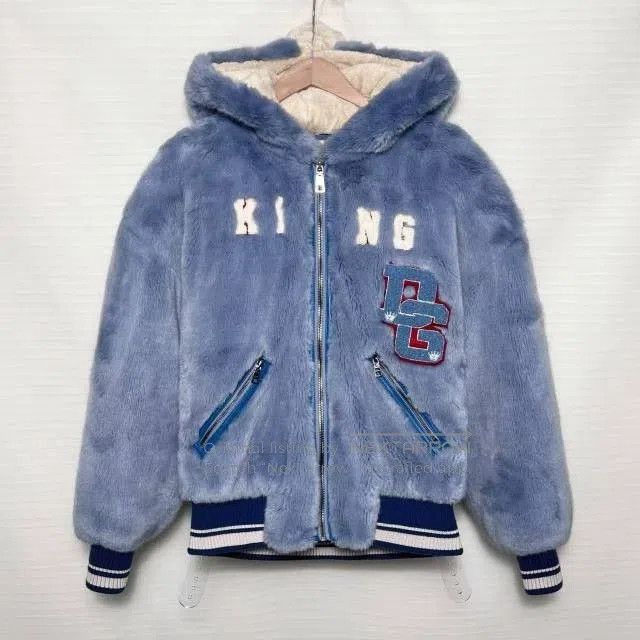 Dolce & Gabbana Dolce & Gabbana Blue Bear Eco Fur Coat. Size US S / EU 44-46 / 1 - 1 Thumbnail