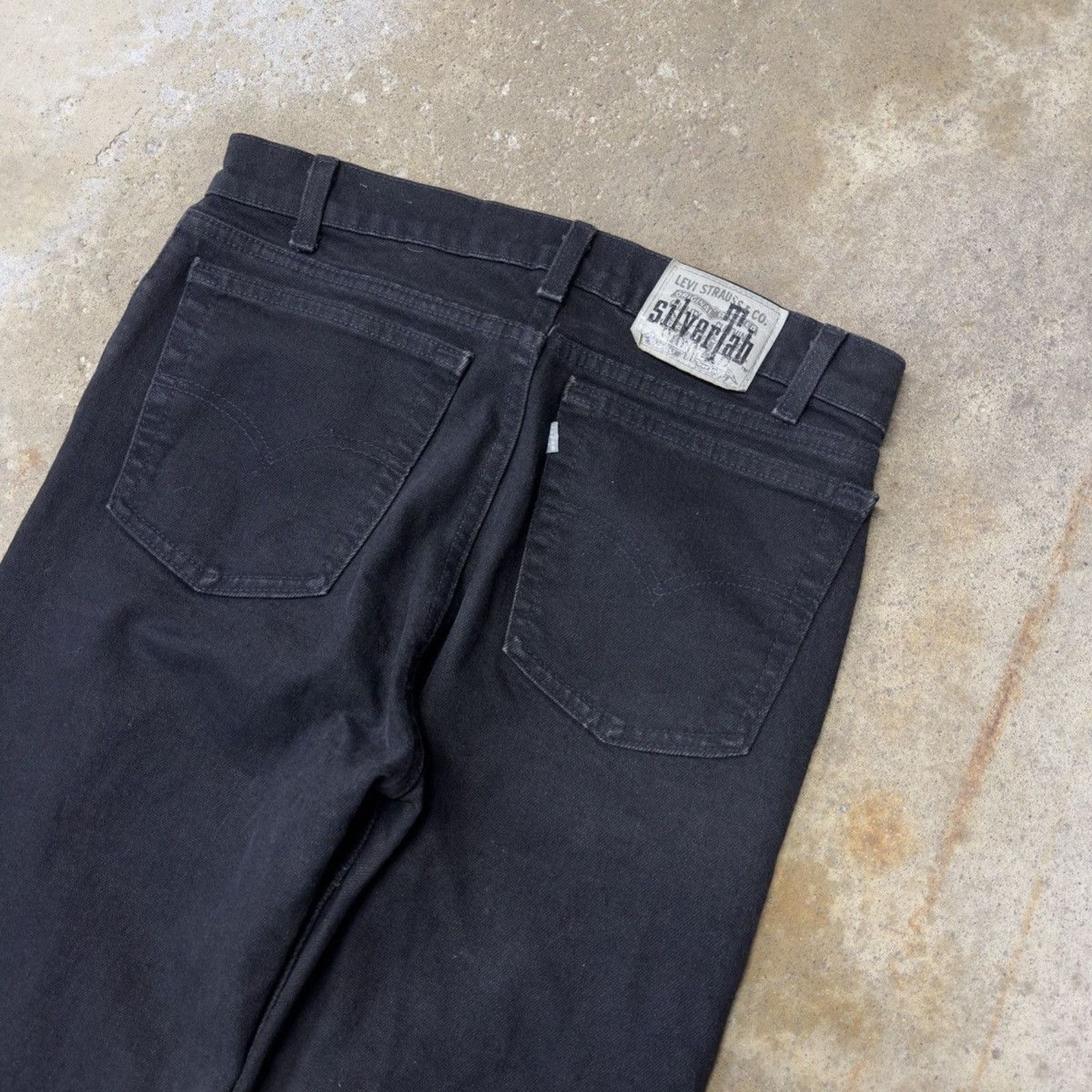 Vintage Levi's Black Silvertab Skinny Jeans ERD Grunge Skater Size US 31 - 5 Thumbnail
