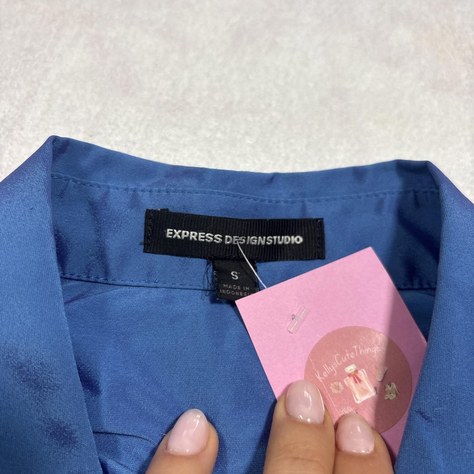 Express y2k office siren ruffle fitted blouse Size S / US 4 / IT 40 - 4 Thumbnail