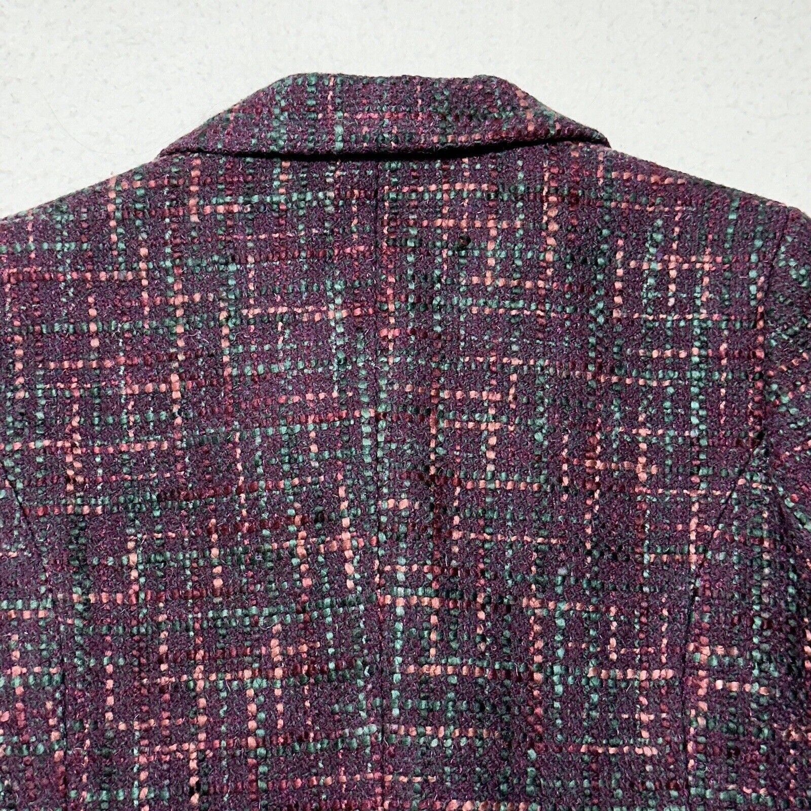 Other Kate Hill 6 Wool Blazer Purple Wooden Button Front Flower Size M / US 6-8 / IT 42-44 - 14 Thumbnail