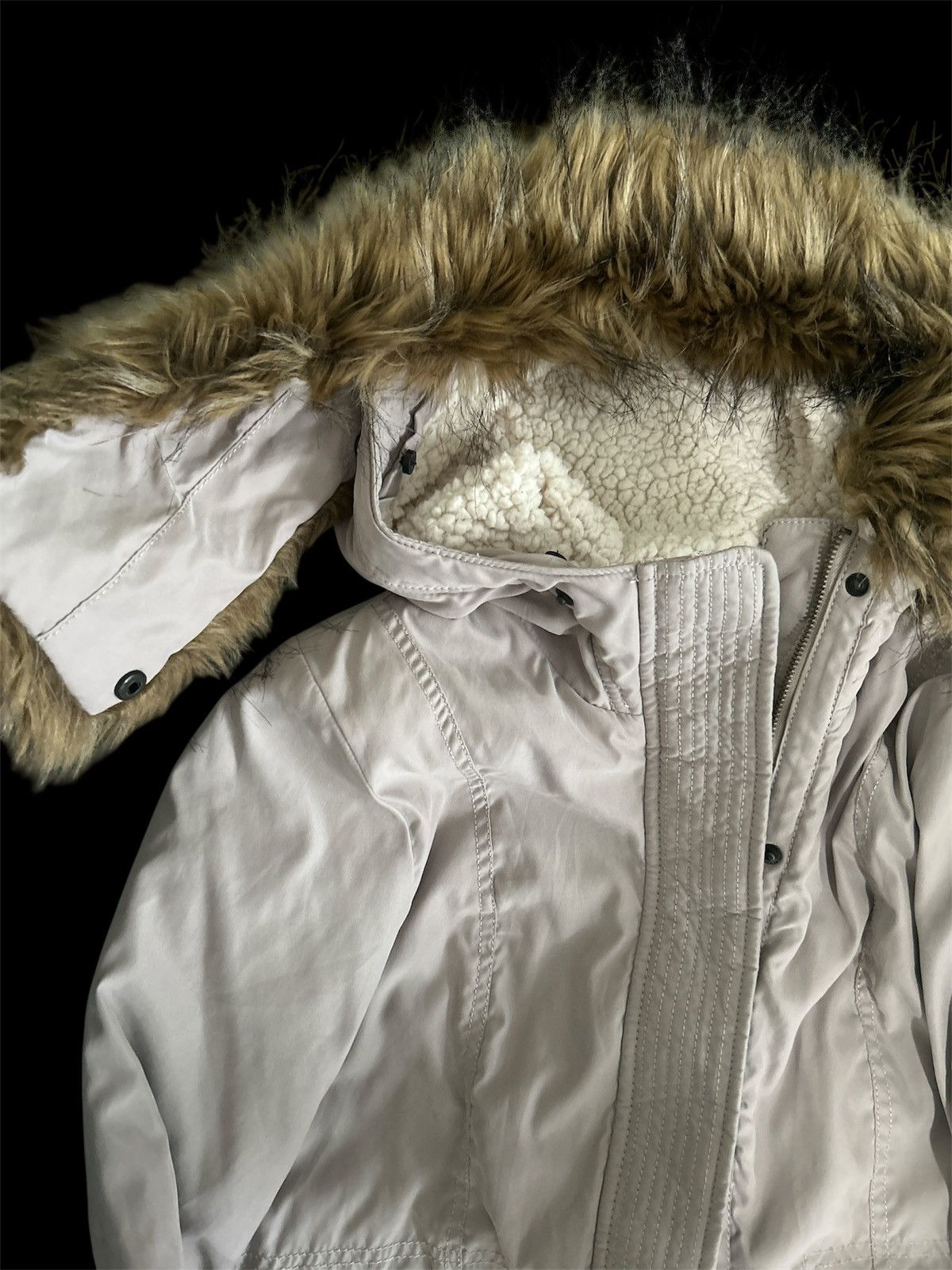 Abercrombie & Fitch Cream Abercrombie & Fitch Parka Size S / US 4 / IT 40 - 4 Thumbnail