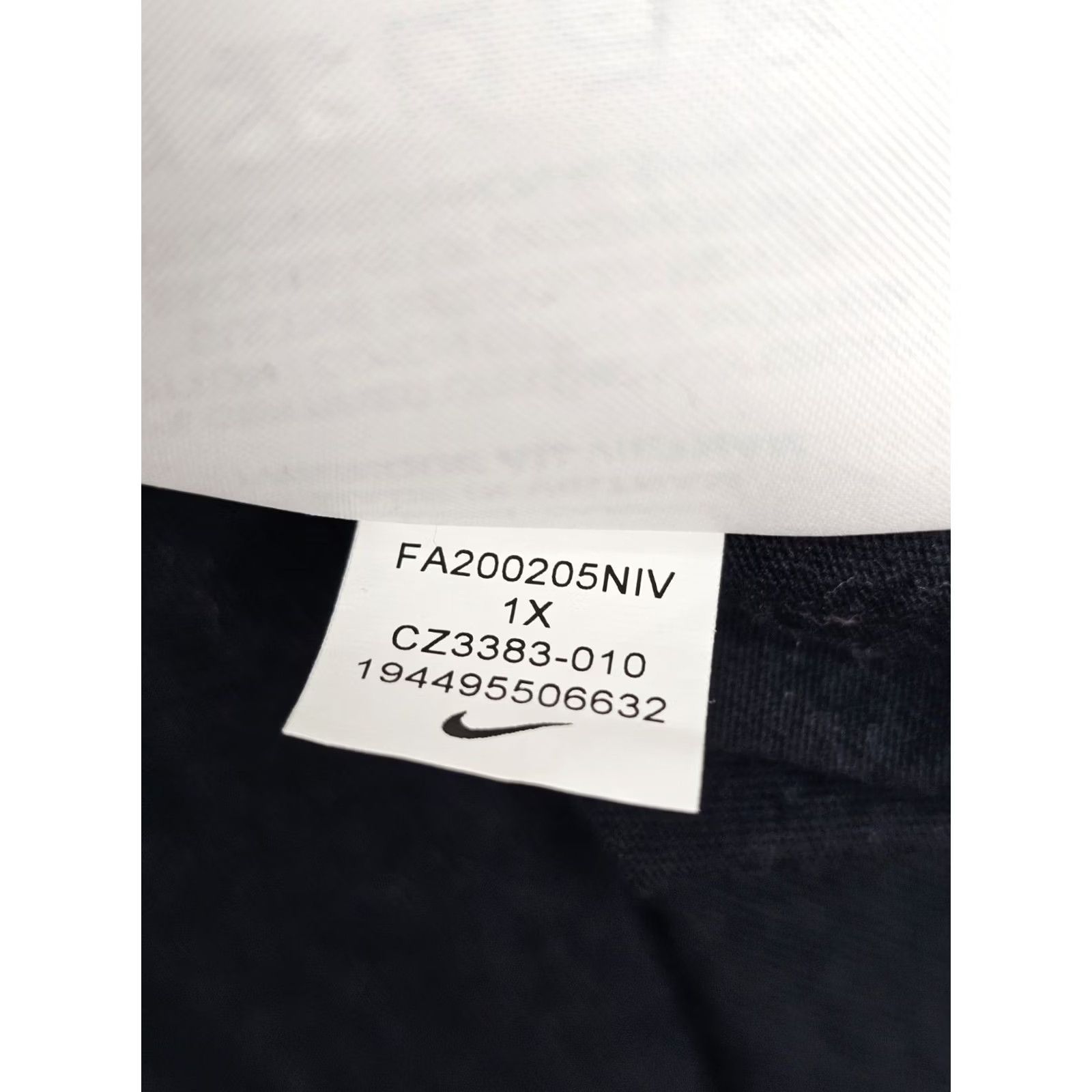 Nike VINTAGE Nike Black Icon Clash Dress Women 1X Drawstring Waist Organic Cotton Mini - EUC Size XL / US 12-14 / IT 48-50 - 6 Thumbnail