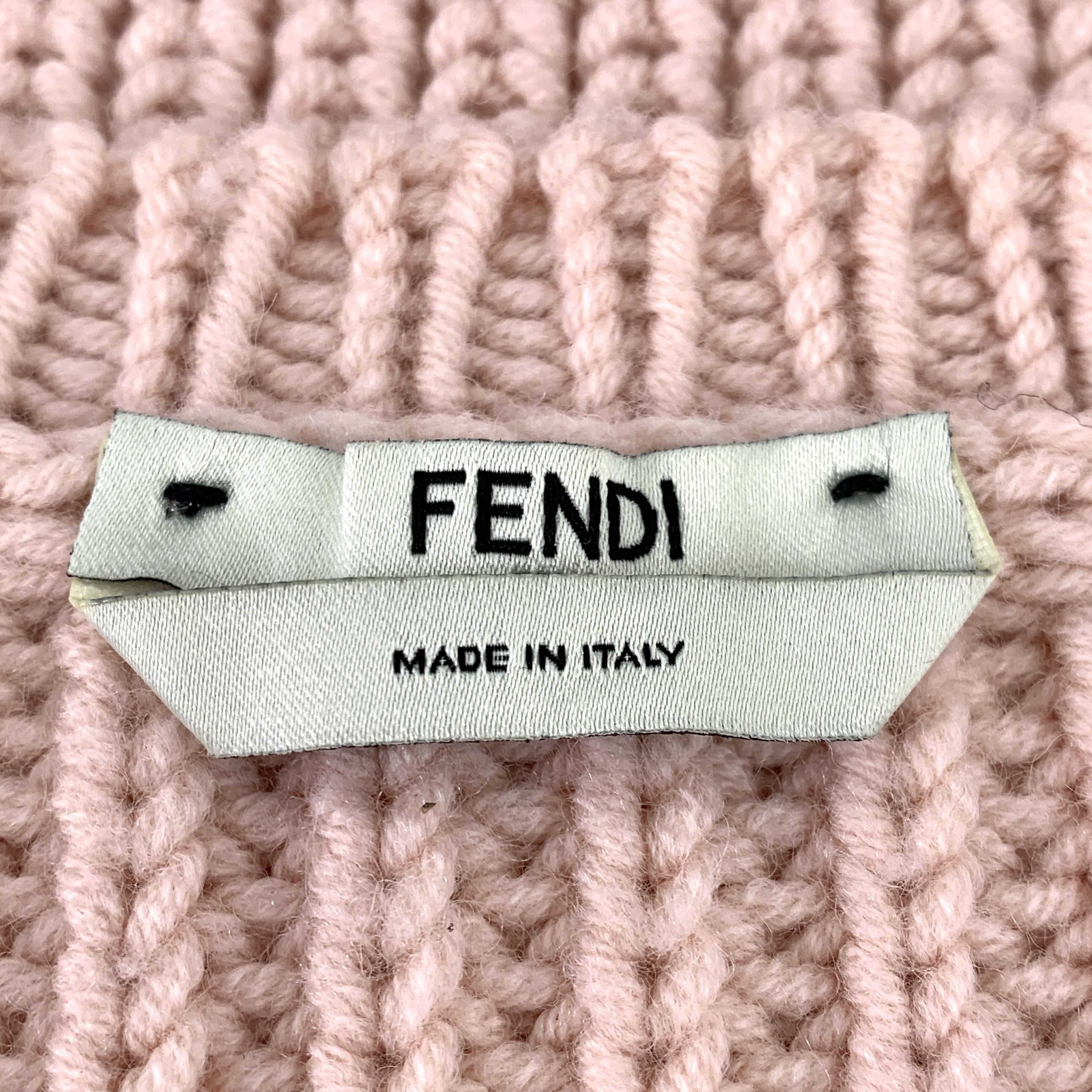 Fendi Fendi Wool Logo Embroidered Crewneck Sweater (XS) Size XS / US 0-2 / IT 36-38 - 2 Thumbnail