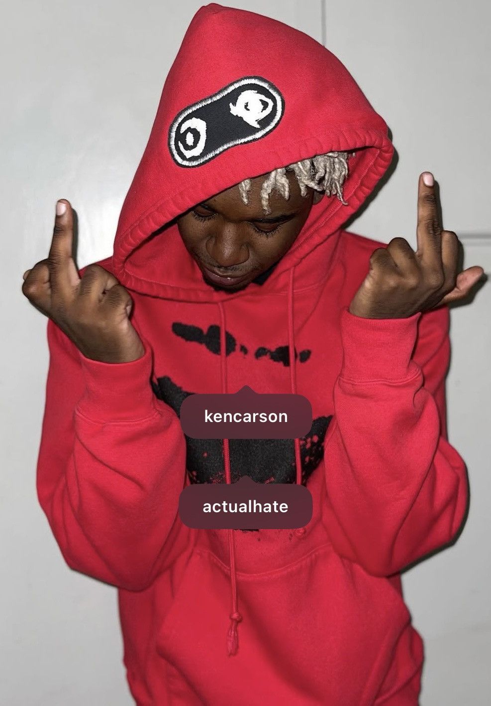 Actual Hate × Ken Carson × Playboi Carti 2021 Ken Carson Teen X x Middleman x Actualhate Red T shirt Size US L / EU 52-54 / 3 - 3 Thumbnail