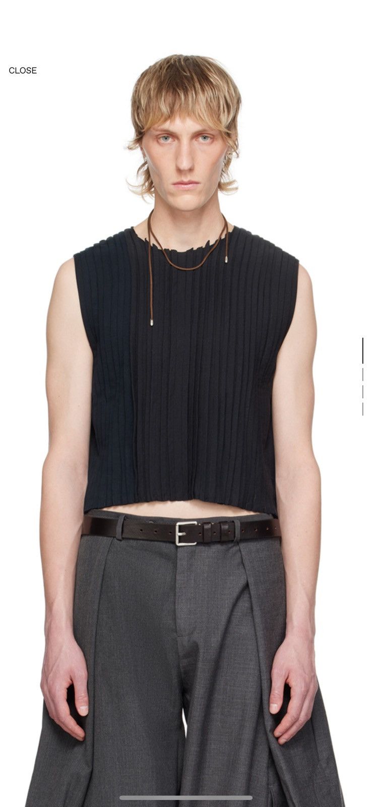 Hodakova HODAKOVA pleated tank top navy Size US L / EU 52-54 / 3 - 1 Thumbnail