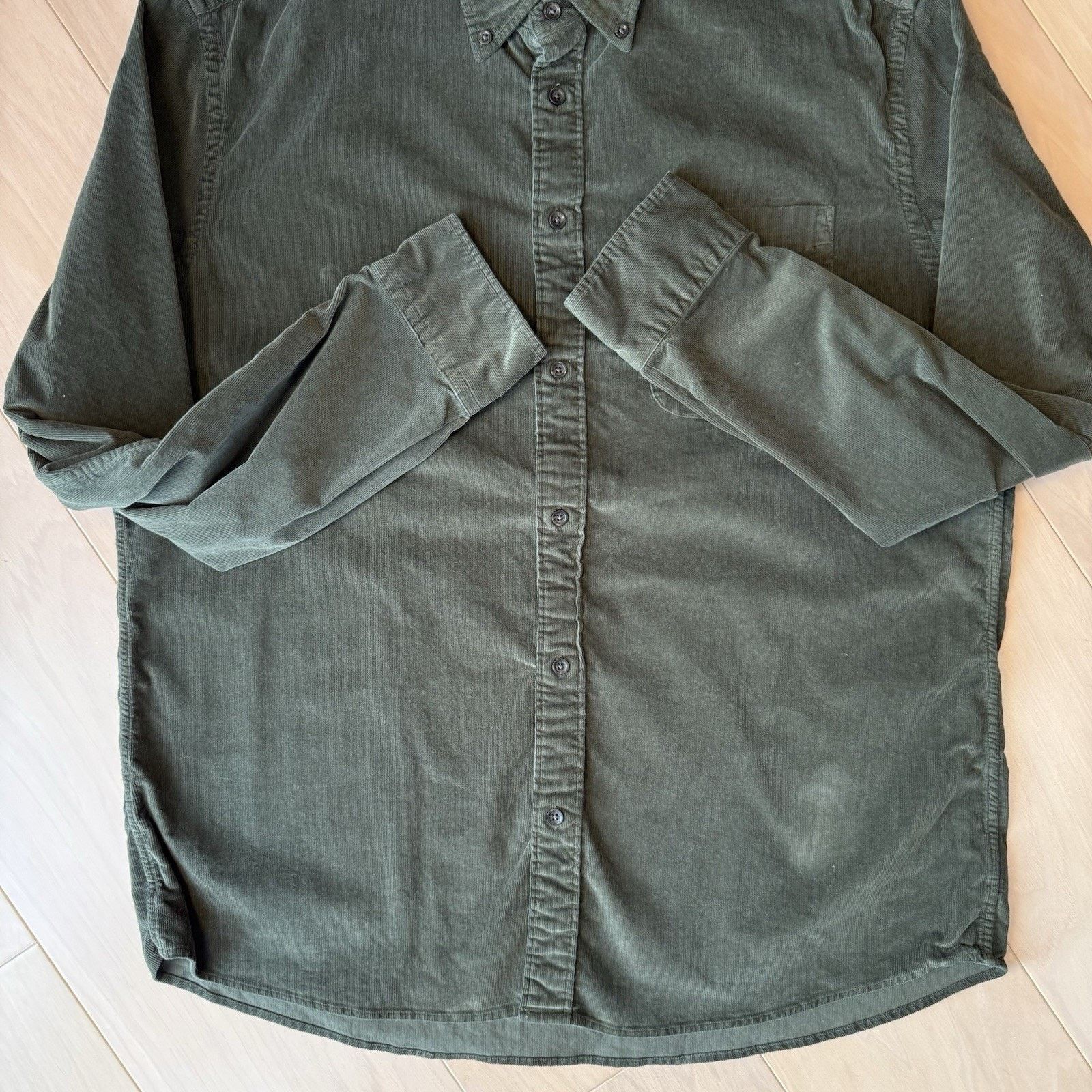 Faherty Faherty Corduory Shirt XL Green Cotton Oxford Minimalist Size US XL / EU 56 / 4 - 6 Thumbnail