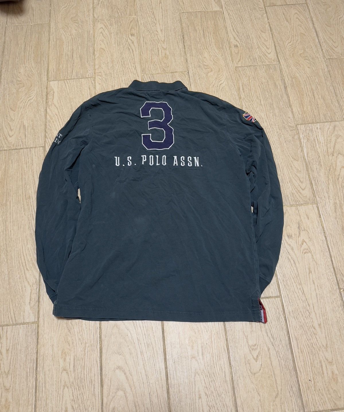 U.S. Polo Assn. × Vintage Vintage Polo Ralph Lauren Style Distressed Rugby Sweatshirt Size US L / EU 52-54 / 3 - 5 Thumbnail