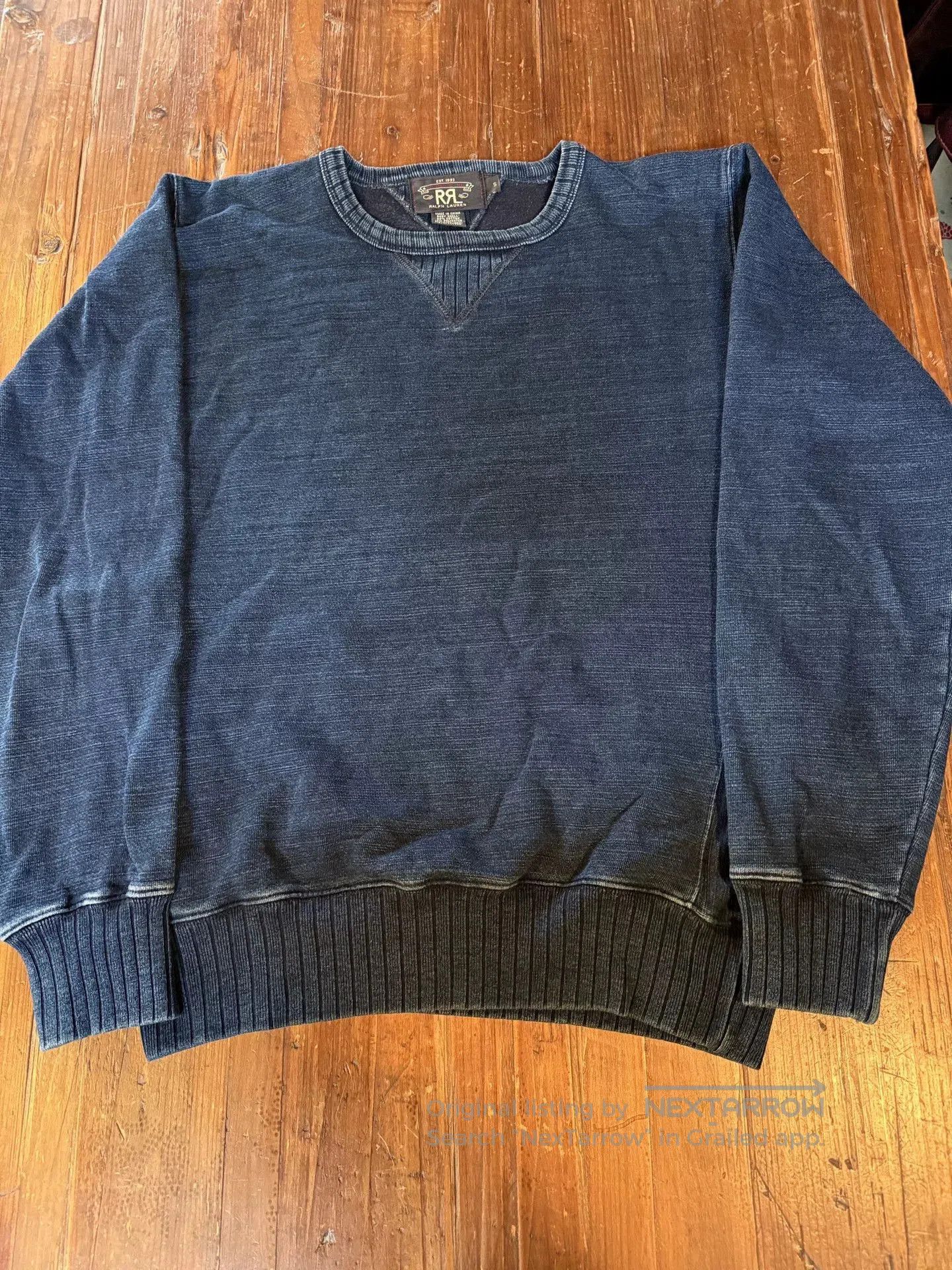 RRL Ralph Lauren RRL Ralph Lauren Indigo Crewneck Sweatshirt. Size US S / EU 44-46 / 1 - 1 Thumbnail