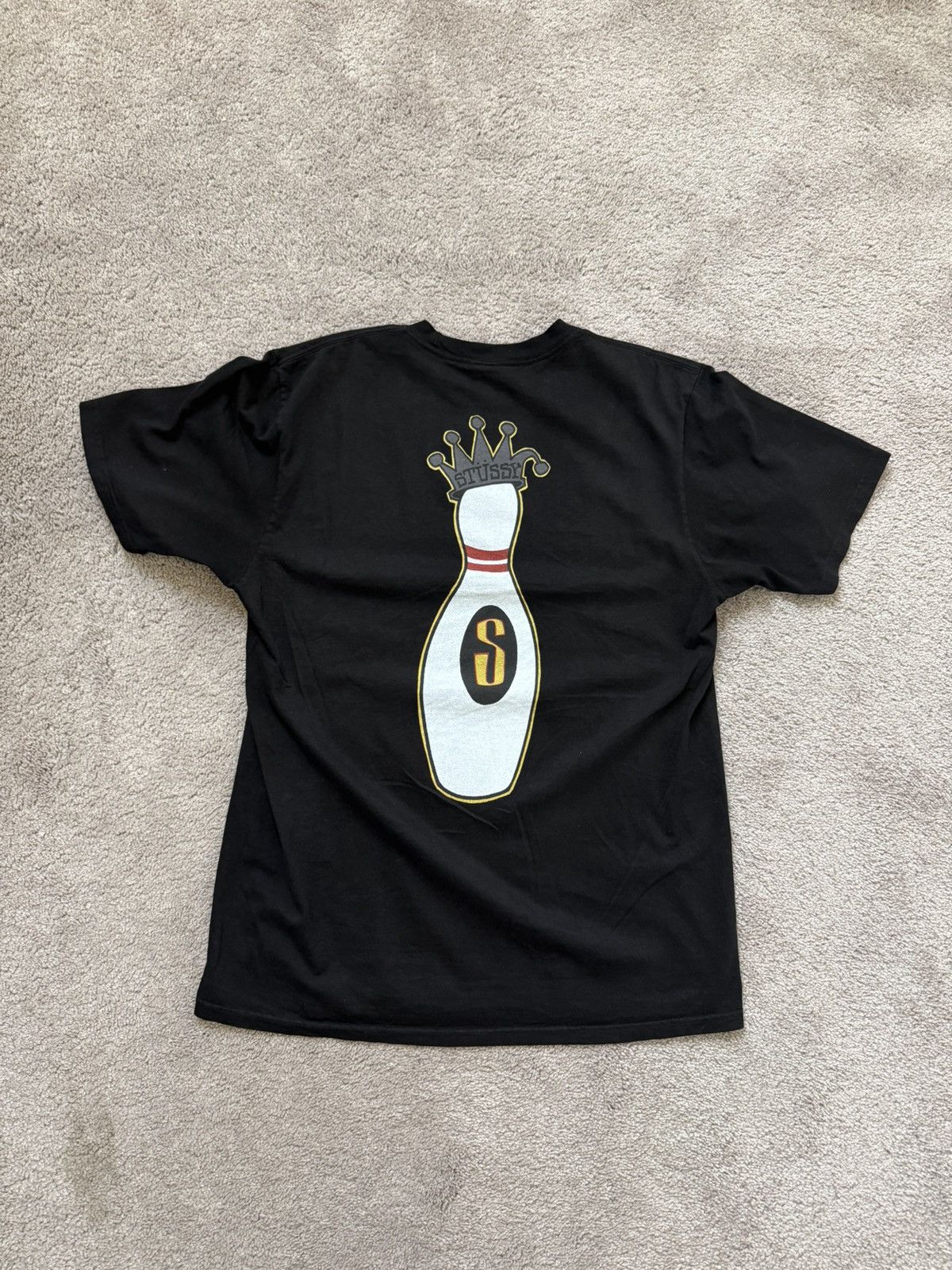 Stussy Black Stussy Kingpin Pigment Dyed Tee Size Medium Size US M / EU 48-50 / 2 - 1 Thumbnail
