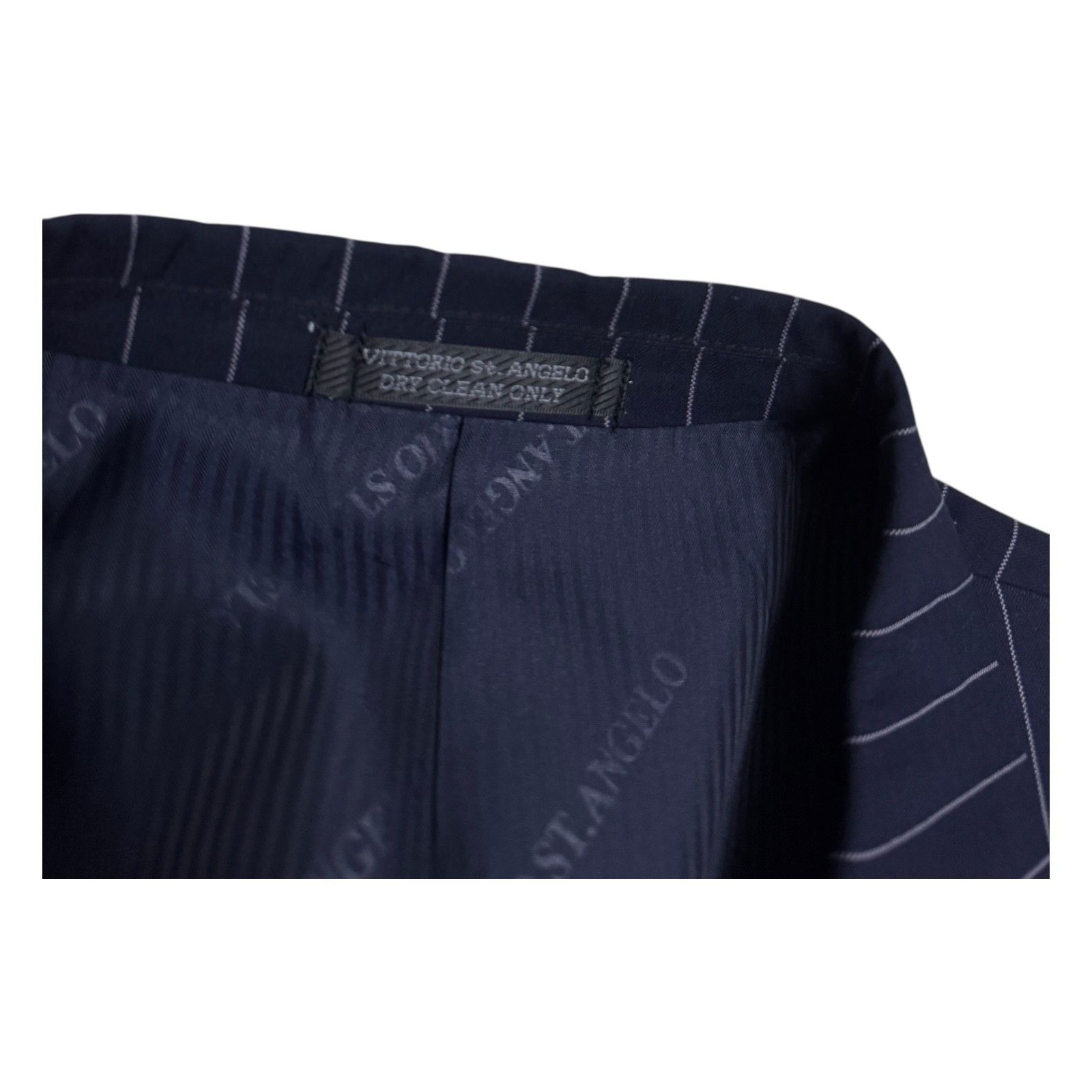 Other VITTORIO ST ANGELO Pinstripe Designer 3-Piece Suit 44R Size 44R - 8 Thumbnail