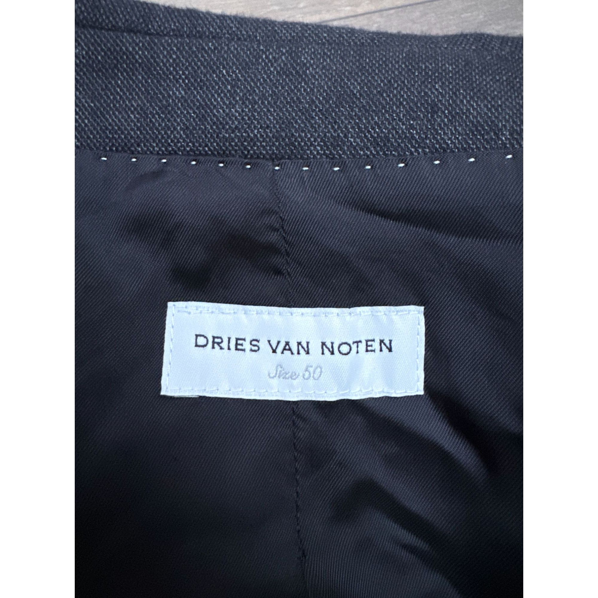 Dries Van Noten Grey Wool Blazer Jacket Size 40R - 4 Thumbnail