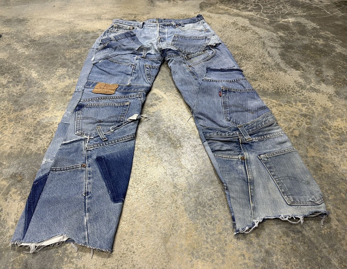 Levi's × Vintage Rare🔥Vintage Levi’s Patchwork Custom 90’s Jeans Size US 33 - 4 Thumbnail