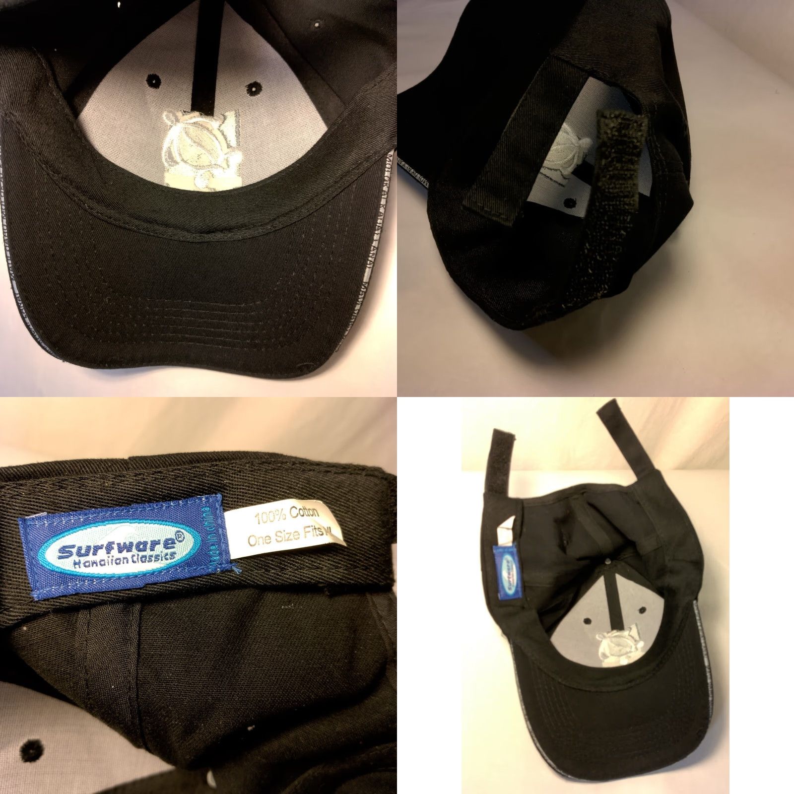 Vintage Maui Hawaii Sea Turtle Cap Hat Hawaiian Classics Black Canvas Islands Aloha Cap Hat Men One Size Black Sea Turtle Adjustable strap back Canvas Hat Size ONE SIZE - 9 Thumbnail