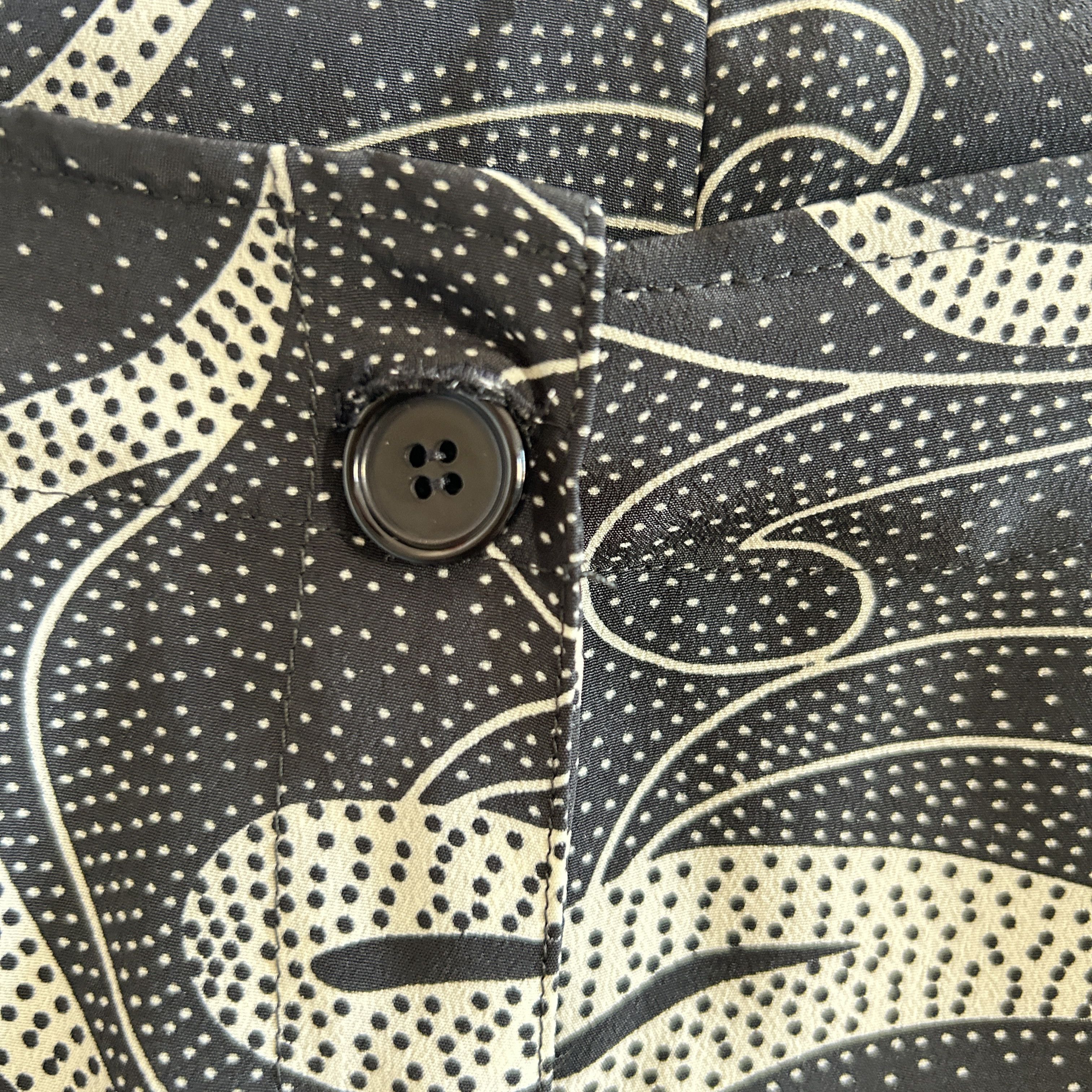 Vintage Vintage Y2k Monochrome Swirl Wide Leg Pants Size 27" / US 4 / IT 40 - 11 Thumbnail