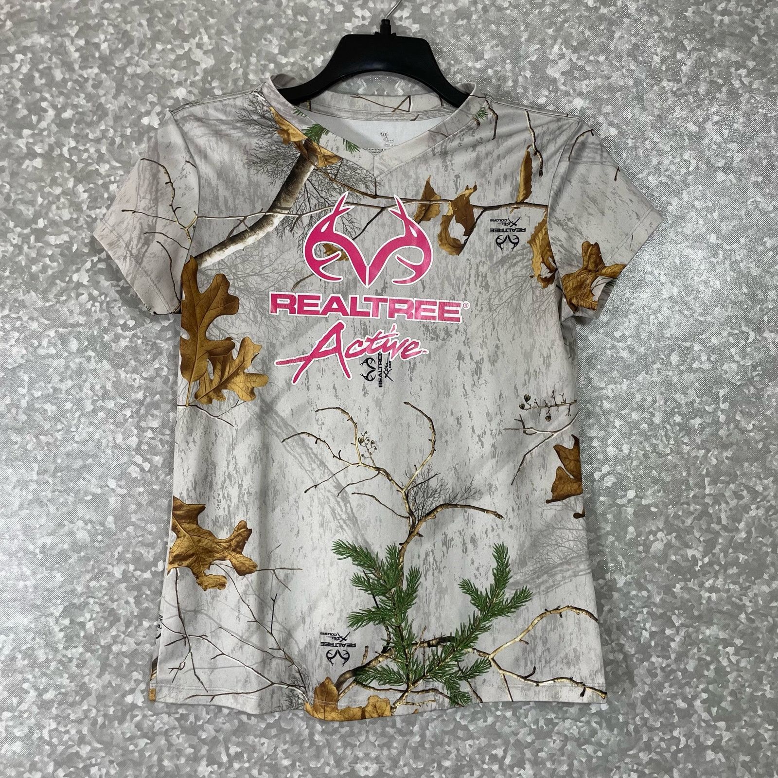 Realtree Realtree Active Light Gray Leaf Short Sleeve Tee - Medium Size M / US 6-8 / IT 42-44 - 1 Thumbnail