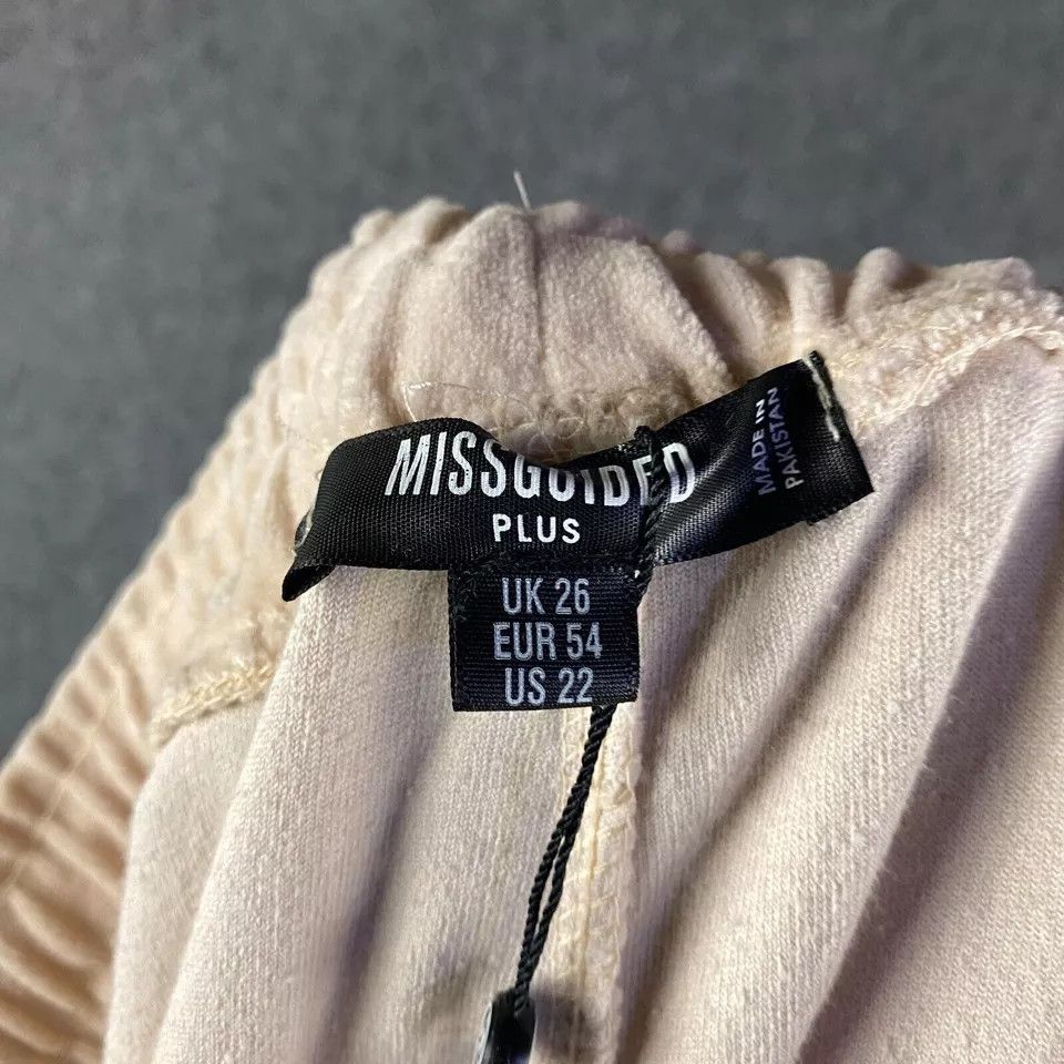 Missguided Missguided Sweatpants Women's 22 Plus Beige NWD Cotton Blend Size 42" / US 20 - 9 Thumbnail