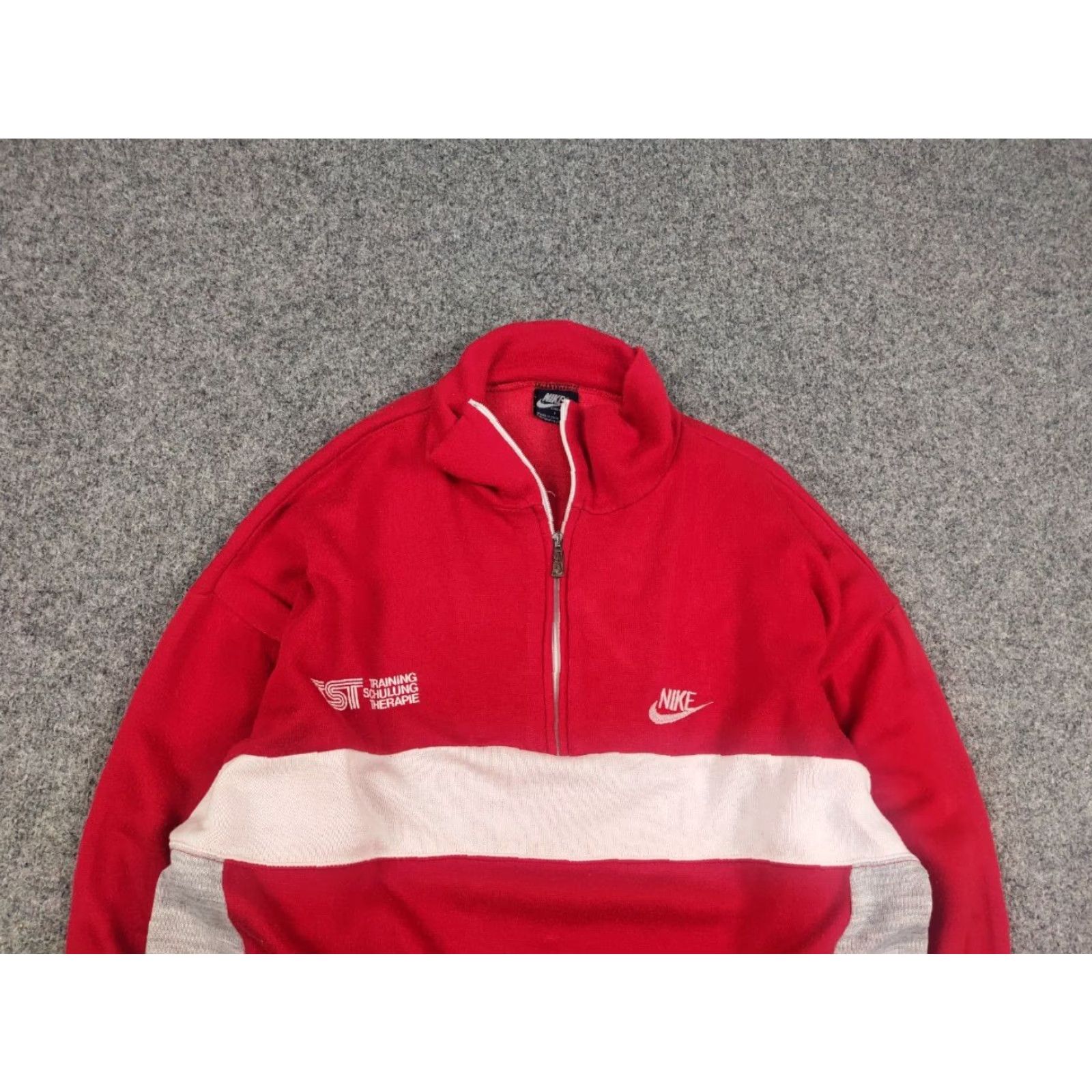 Nike VINTAGE Nike Oregon USA TST Red Pullover Zip Sweatshirt Shirt Mens L Red 80s USA Nike Sportswear Sweatshirt Size US L / EU 52-54 / 3 - 4 Thumbnail