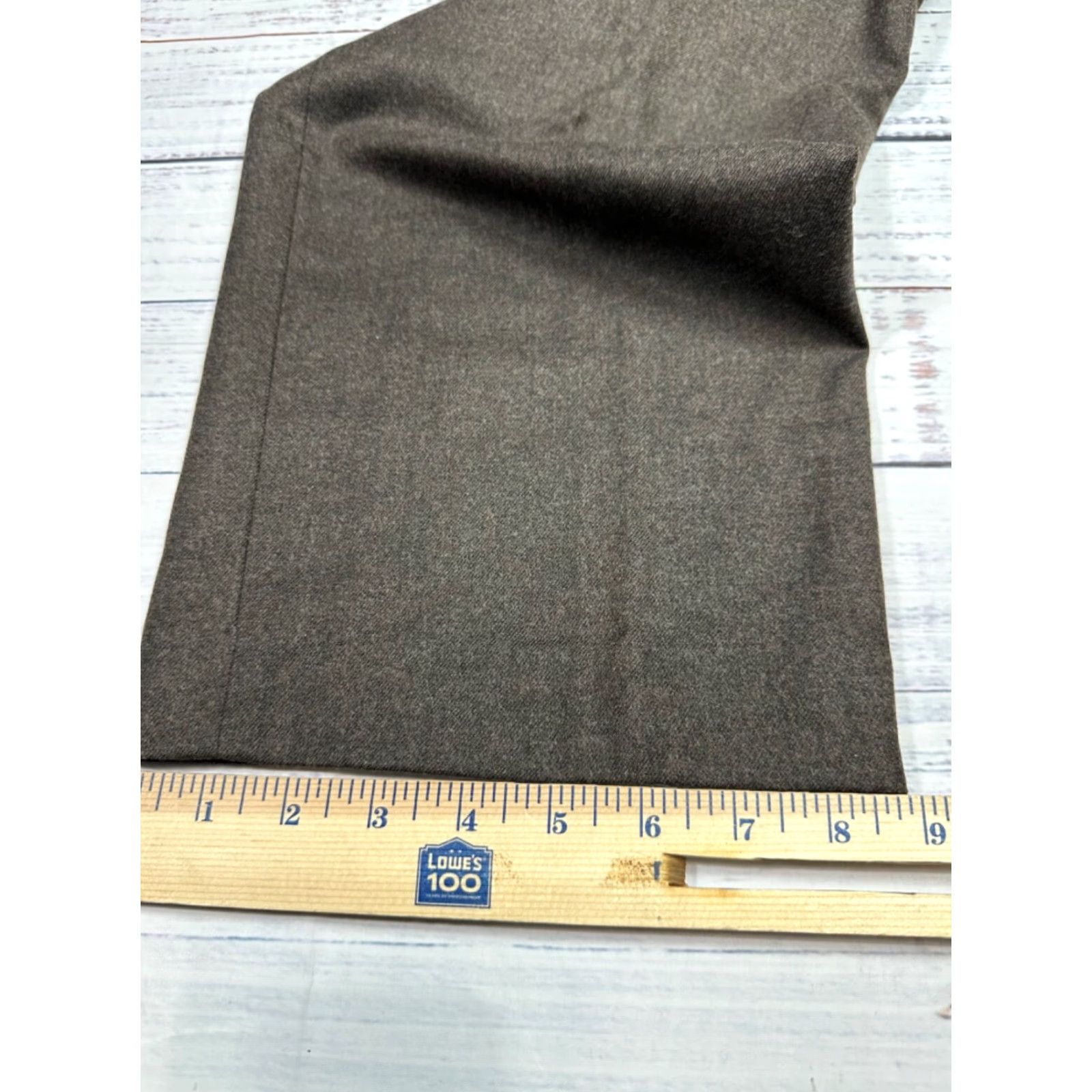 Lands' End Lands' End Mens Dress Pants Brown 38 Wool Blend Traditional Fit Flat Front 30.5in Inseam Pants Mens Size 38 Brown Dress Pants Size US 38 / EU 54 - 3 Thumbnail