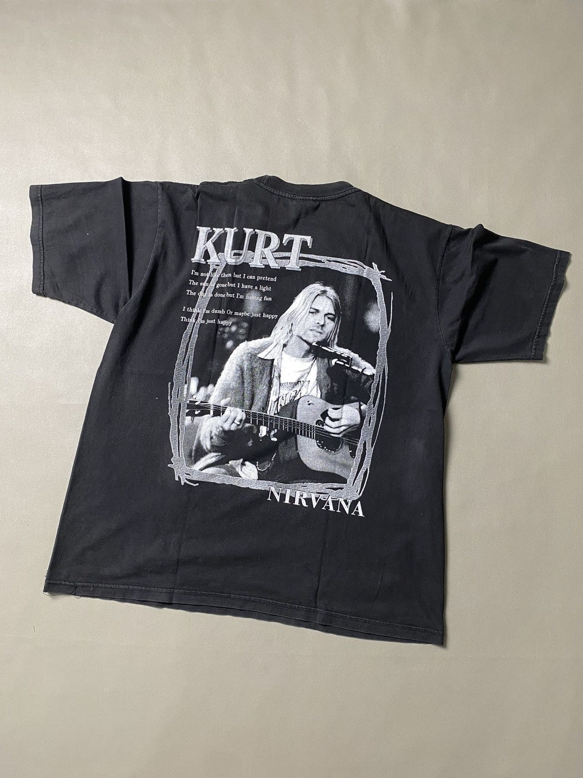 Band Tees × Vintage RARE Kurt Cobain Nirvana Mtv Unplugged Tshirt Boot Size US XL / EU 56 / 4 - 4 Thumbnail