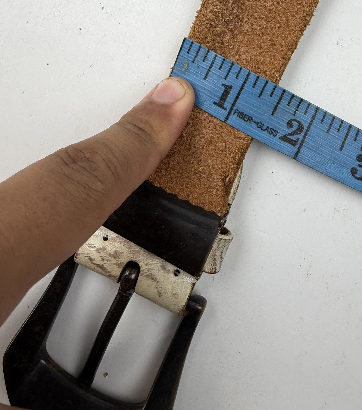 Japanese Brand rare design studded leather belt tc54 Size 36 - 8 Thumbnail