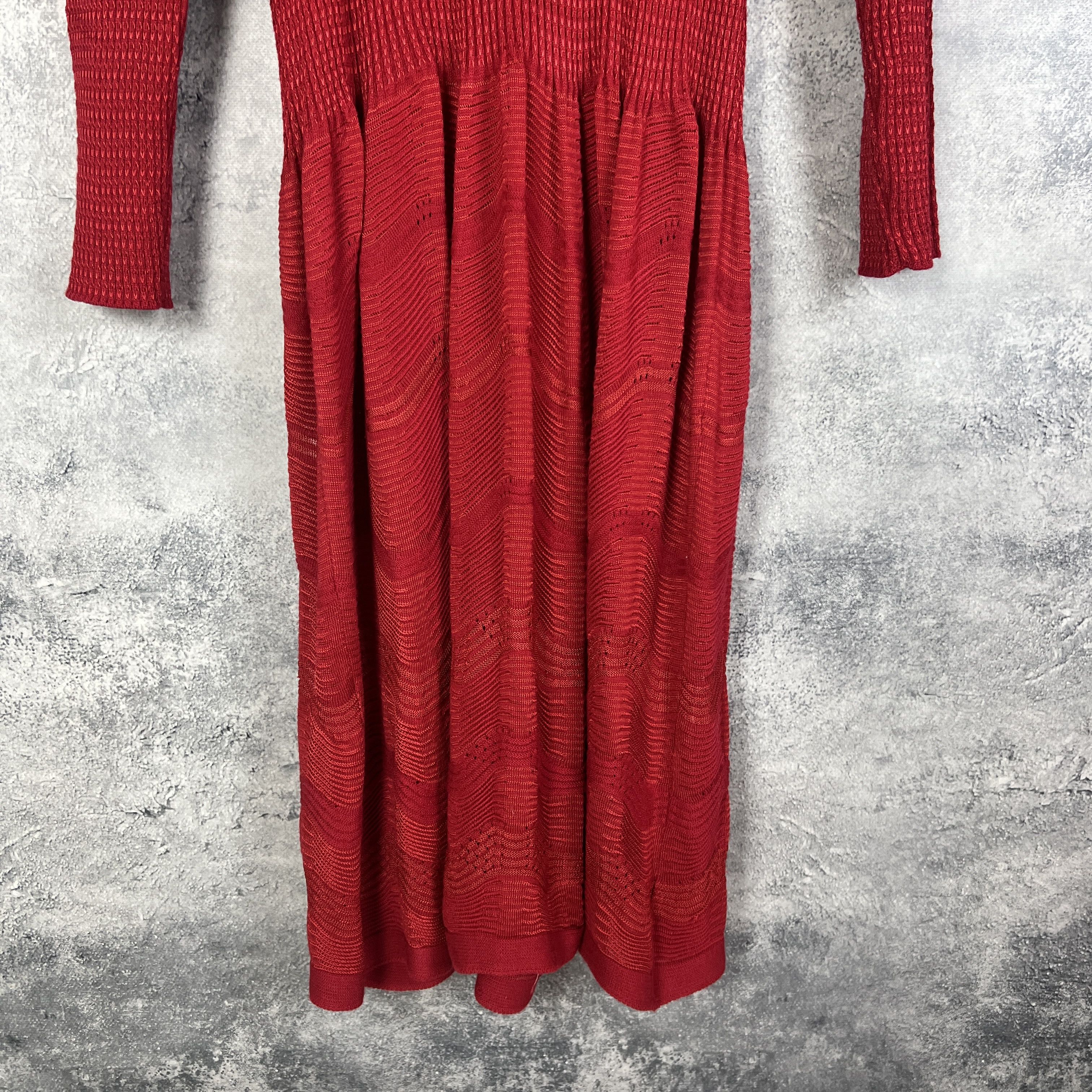 Missoni Missoni Dress Women's Size 48 Red Long Sleeve Size XL / US 12-14 / IT 48-50 - 3 Thumbnail