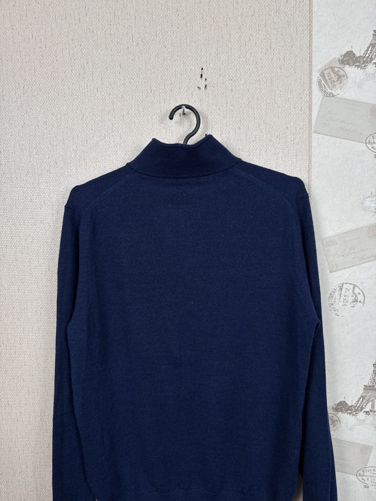 Reiss Reiss Sweartshirt 1/4 Zip Wool Luxury Mens Blue Navy M Size US M / EU 48-50 / 2 - 18 Thumbnail