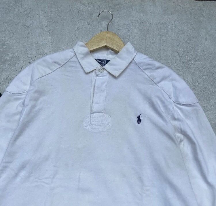 Polo Ralph Lauren × Ralph Lauren Polo Ralph Lauren White Rugby Polos Vintage Size US XL / EU 56 / 4 - 2 Thumbnail