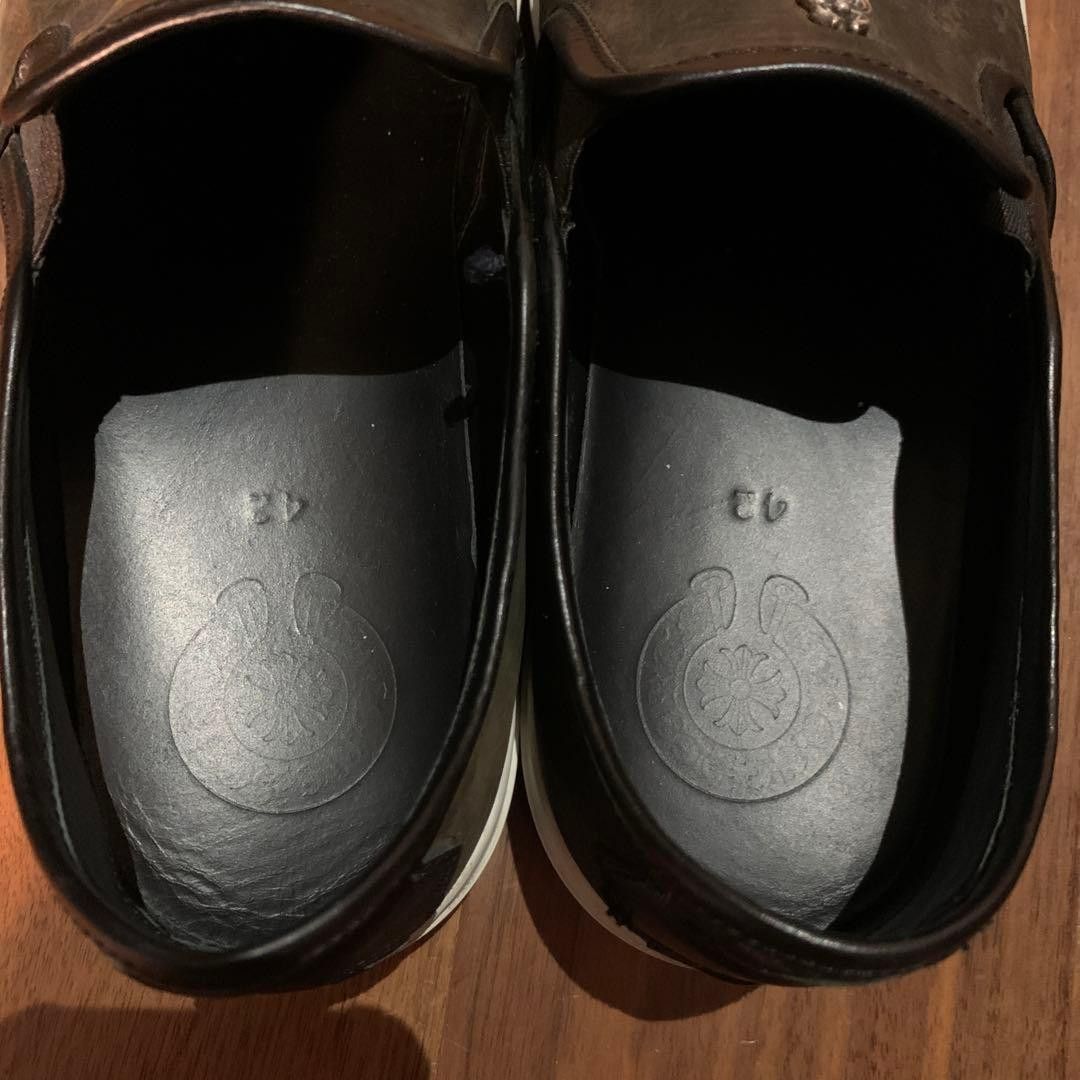 Chrome Hearts CHROME HEARTS Dagger Leather Patch Slip-on Shoes Black 42 Size US 9 / EU 42 - 5 Thumbnail
