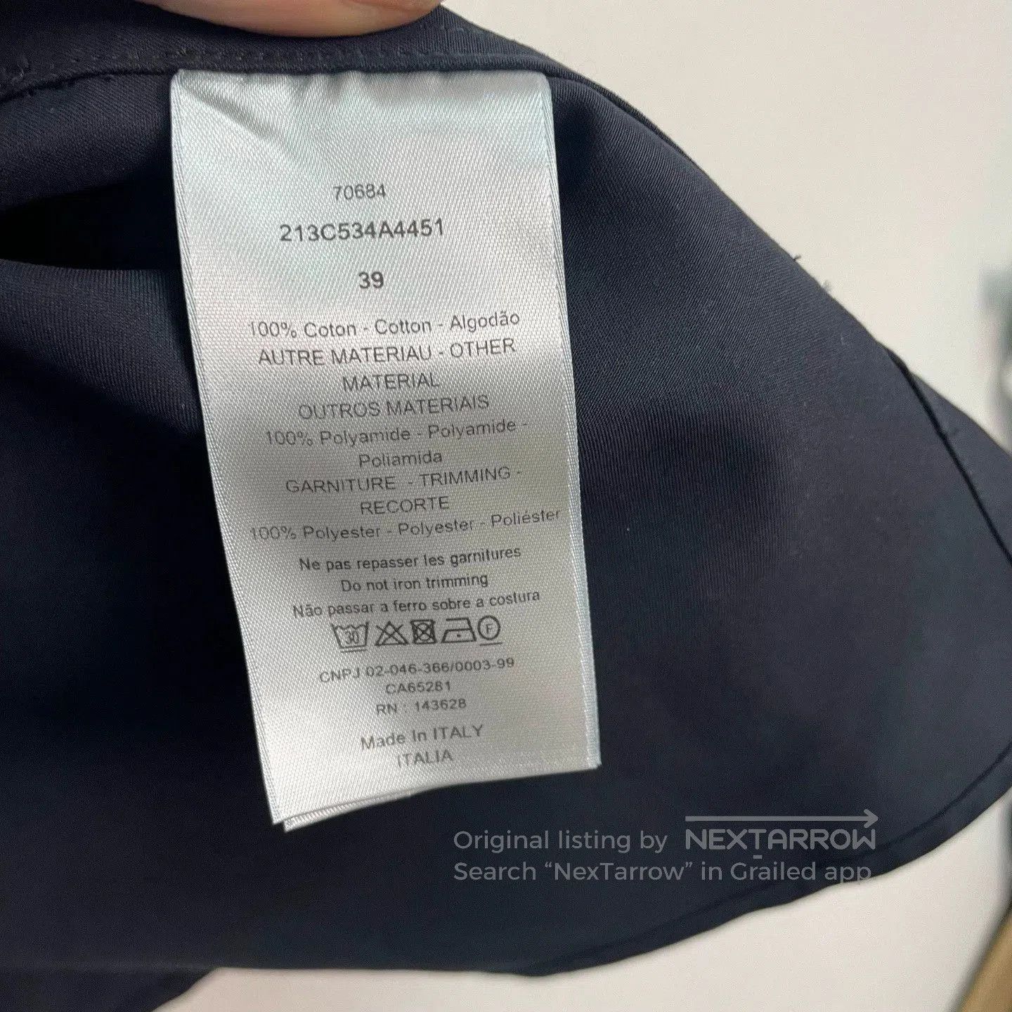 Dior dior sacai embroidered shirt jacket in navy. Size US M / EU 48-50 / 2 - 4 Thumbnail