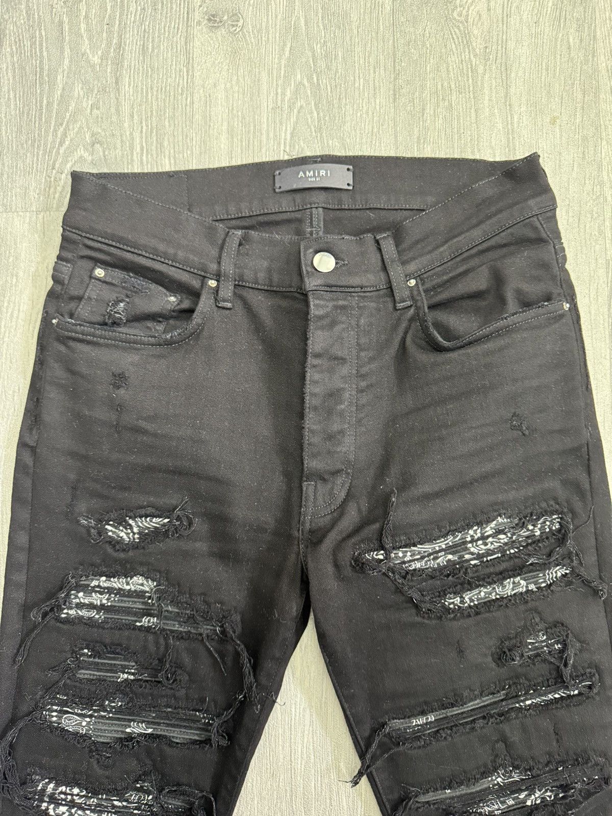 Amiri Amiri Black Bandana Thrasher Jeans Size US 31 - 3 Thumbnail