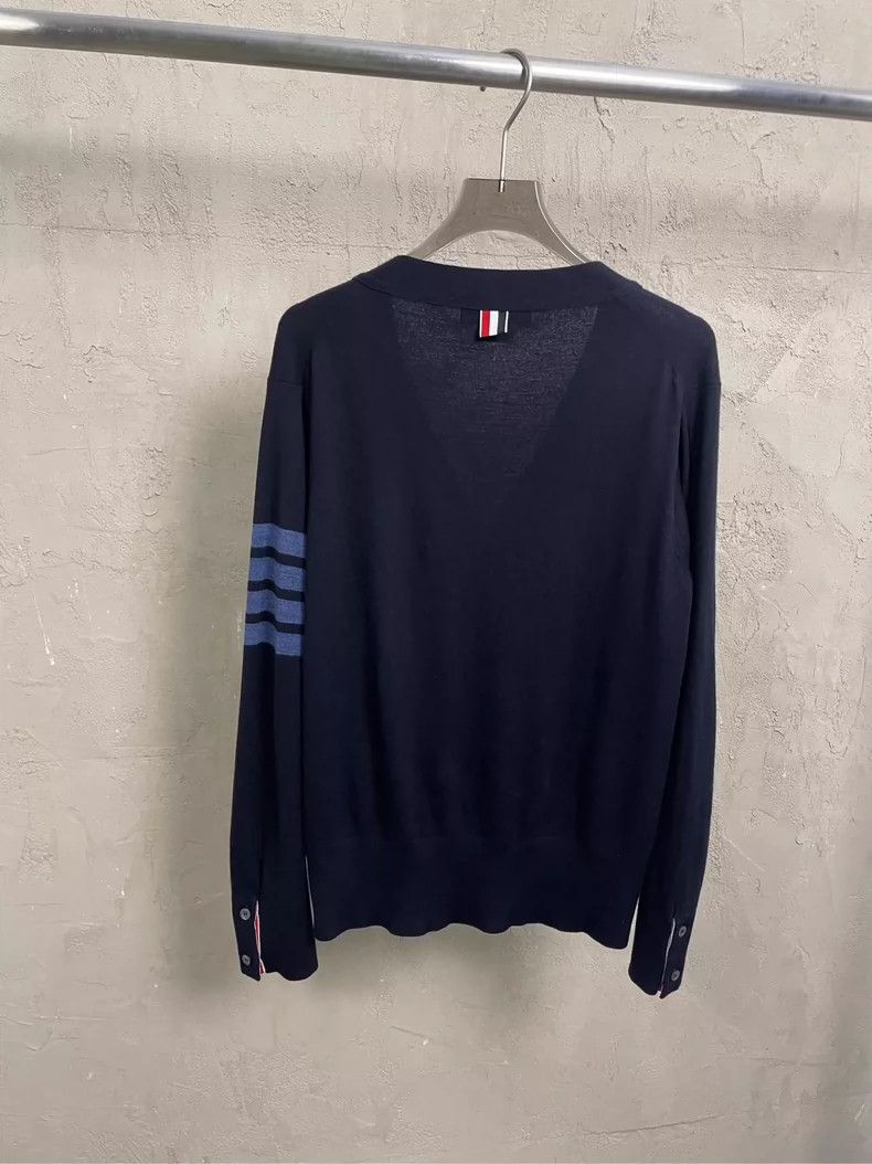 Thom Browne Thom Browne size2 Blue wool sweater Size US M / EU 48-50 / 2 - 2 Thumbnail