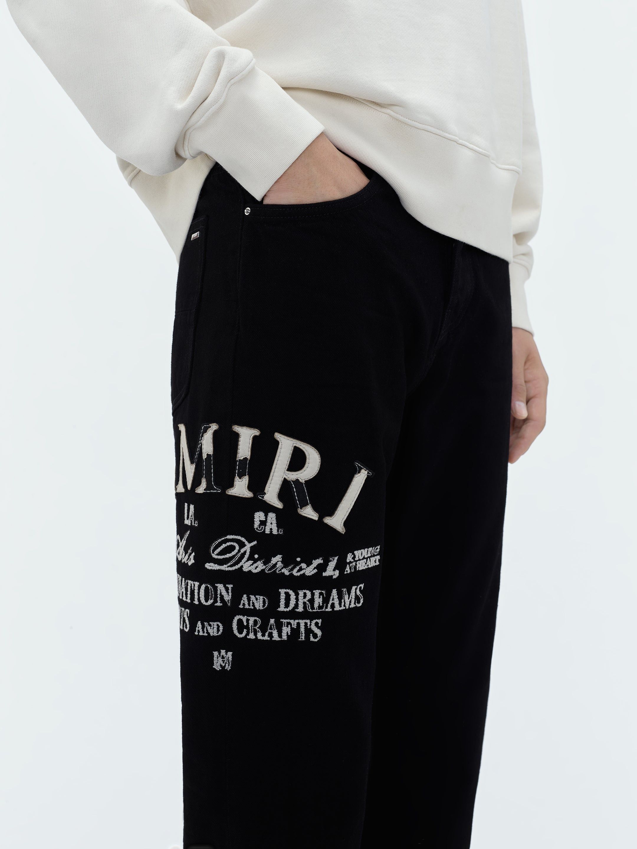 Amiri oc11z0325 Distressed Arts District Jeans in Black Size US 30 / EU 46 - 7 Thumbnail