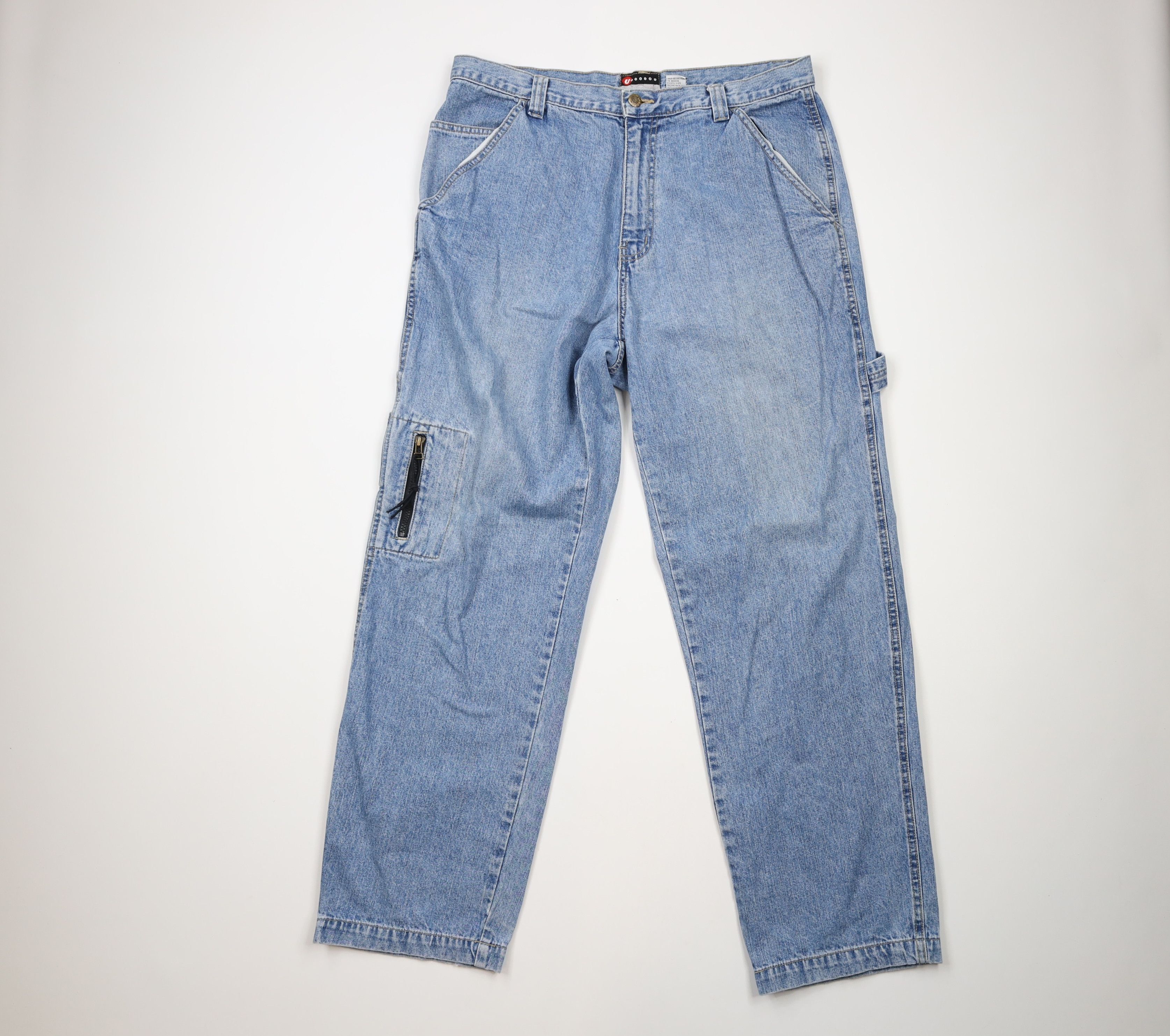 Vintage 90s Streetwear Baggy Loose Fit Wide Leg Denim Jeans