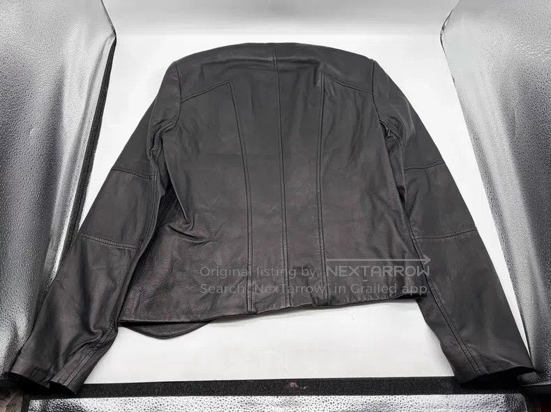 Helmut Lang Helmut Lang Dark deconstructed leather jacket Size L / US 10 / IT 46 - 3 Thumbnail