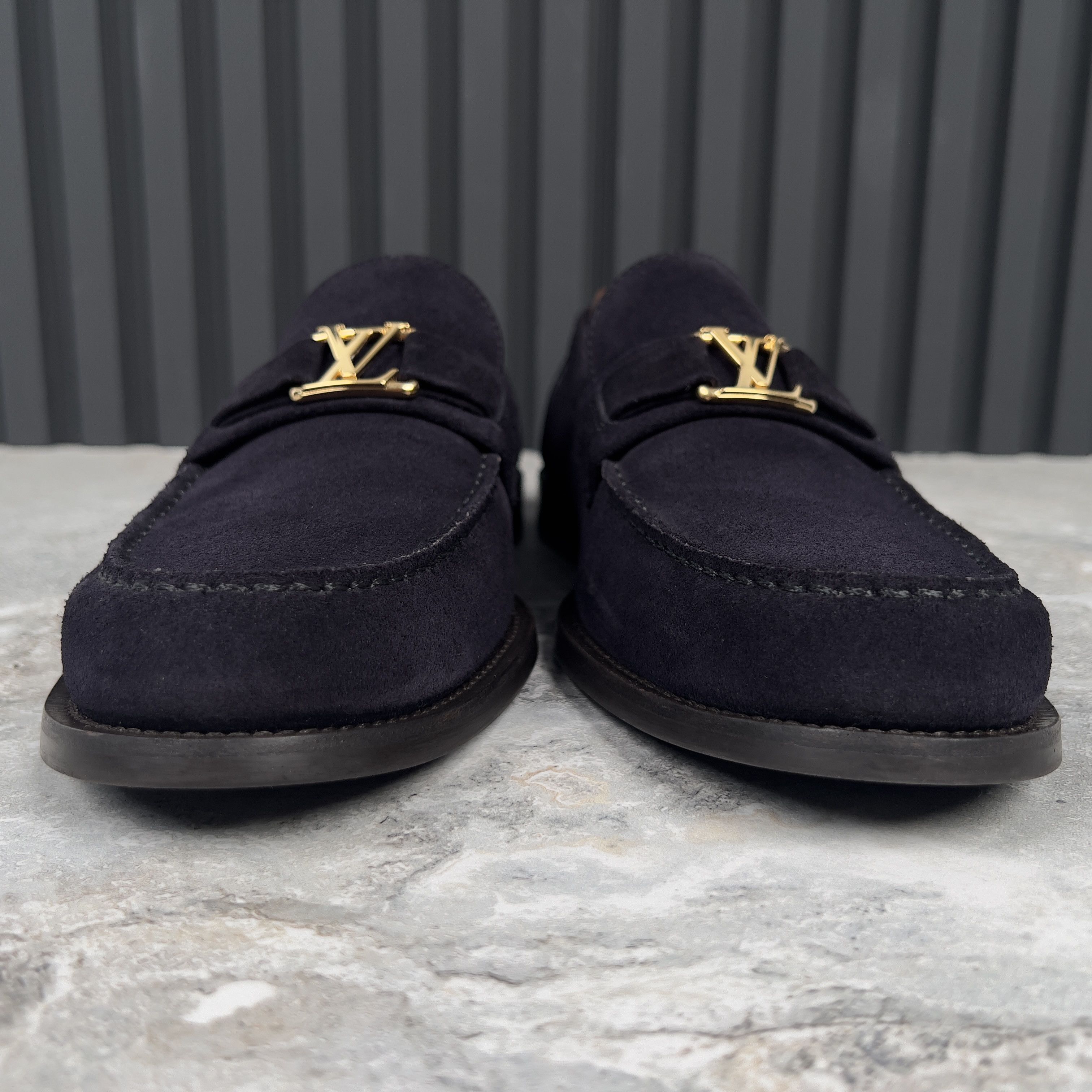 Louis Vuitton Louis Vuitton Logo LV Major Loafers Blue Suede Size US 8.5 / EU 41-42 - 6 Thumbnail