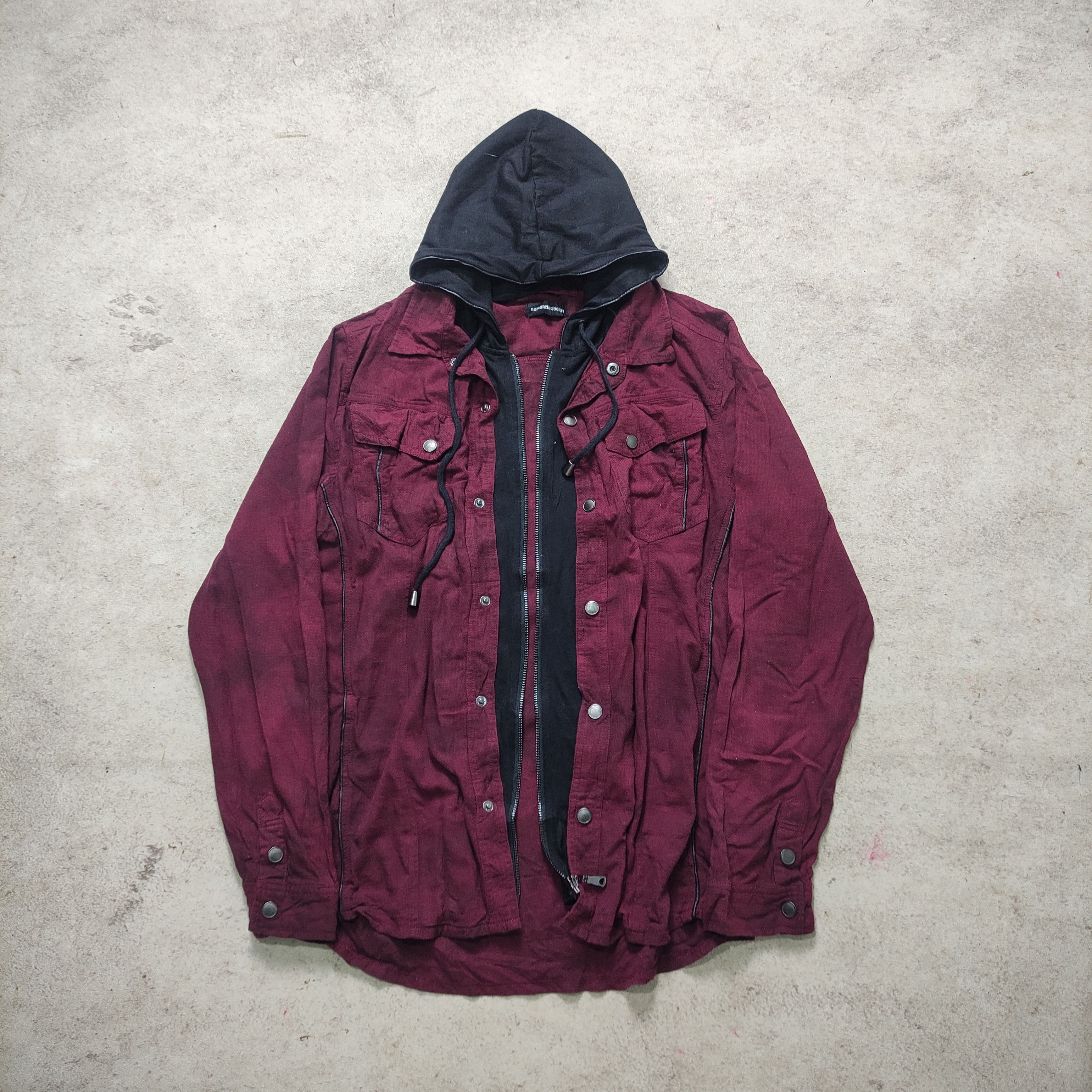 If Six Was Nine × KMRii × Le Grande Bleu (L.G.B.) Semantic Design Hoodie Shirt 2000s style Vkei Size US M / EU 48-50 / 2 - 1 Thumbnail