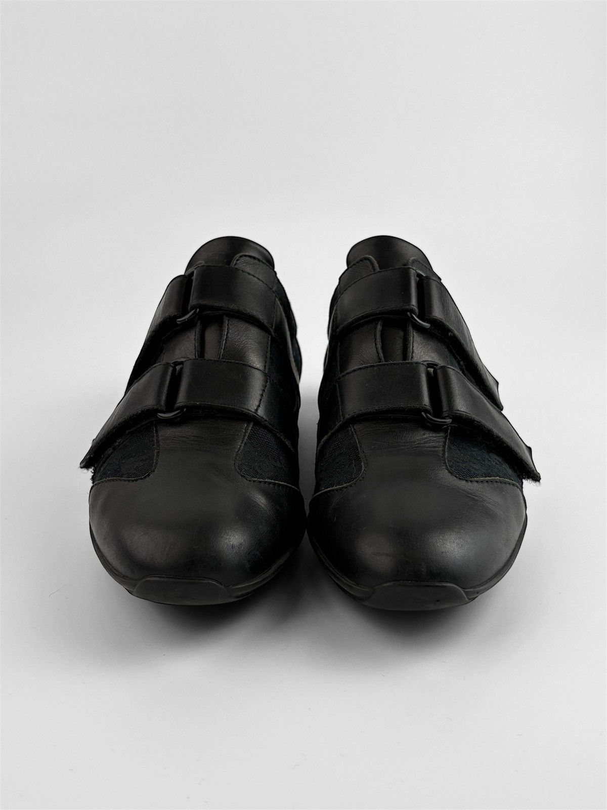 Gucci Gucci Black GG Canvas Leather Hook & Loop Sneakers 36.5 6.5 Size US 6.5 / IT 36.5 - 3 Thumbnail