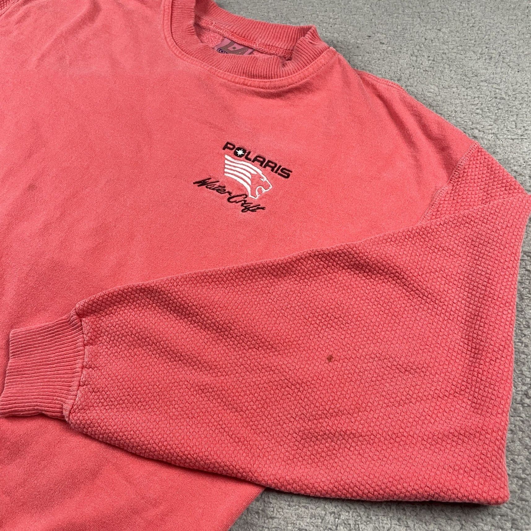 Vintage VINTAGE Polaris Sweatshirt Men Adult Medium Red Embroidered Racing Snowmobile 90s? Size US M / EU 48-50 / 2 - 6 Thumbnail