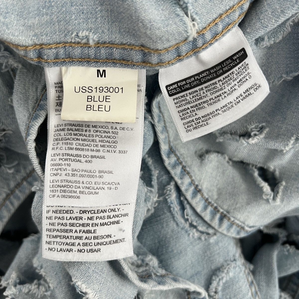 Levi's × Vetements Laser Cut-Out Denim Shirt | Grailed