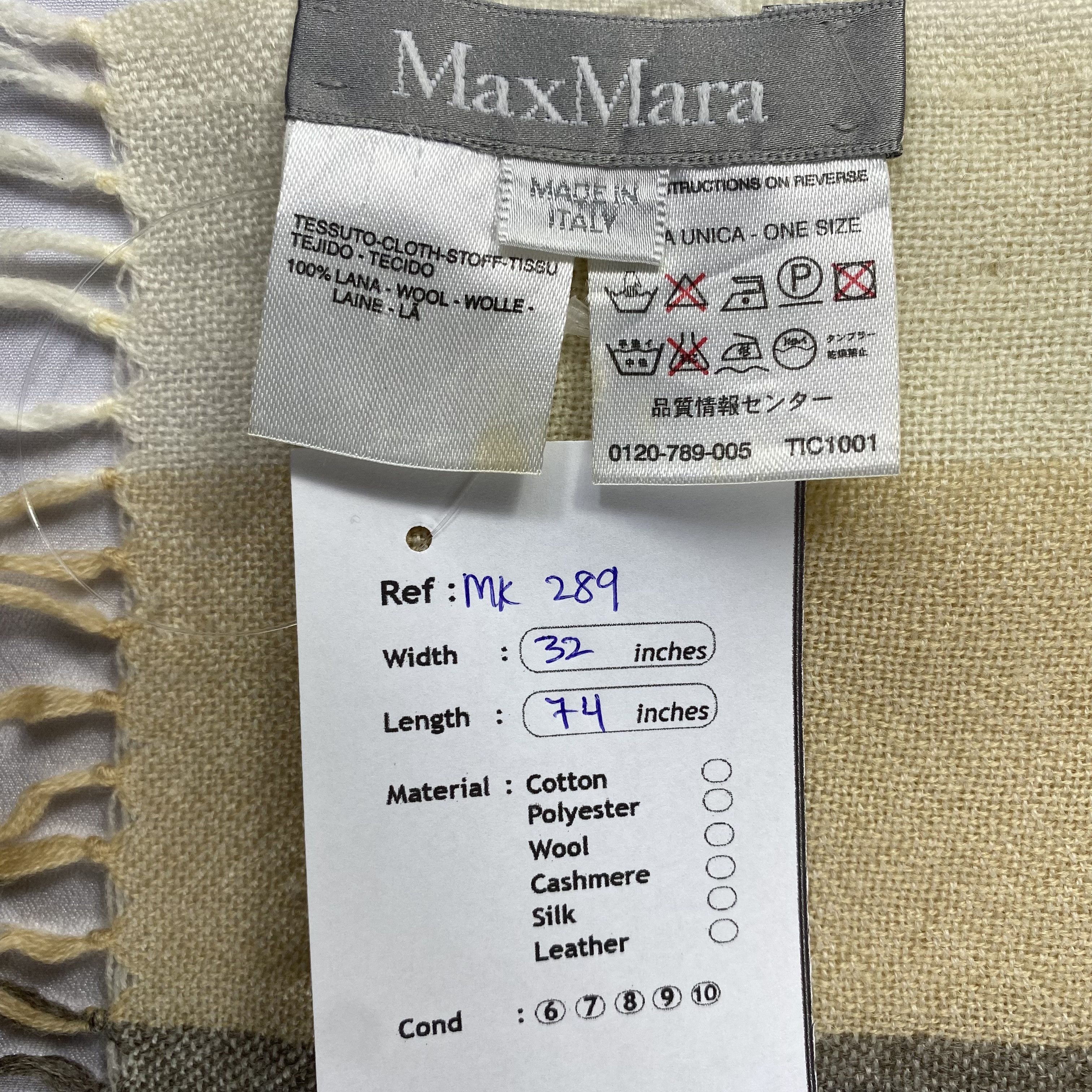 Max Mara Max Mara Stripe Scarf Neck Wrap Wool Muffler Size ONE SIZE - 13 Thumbnail
