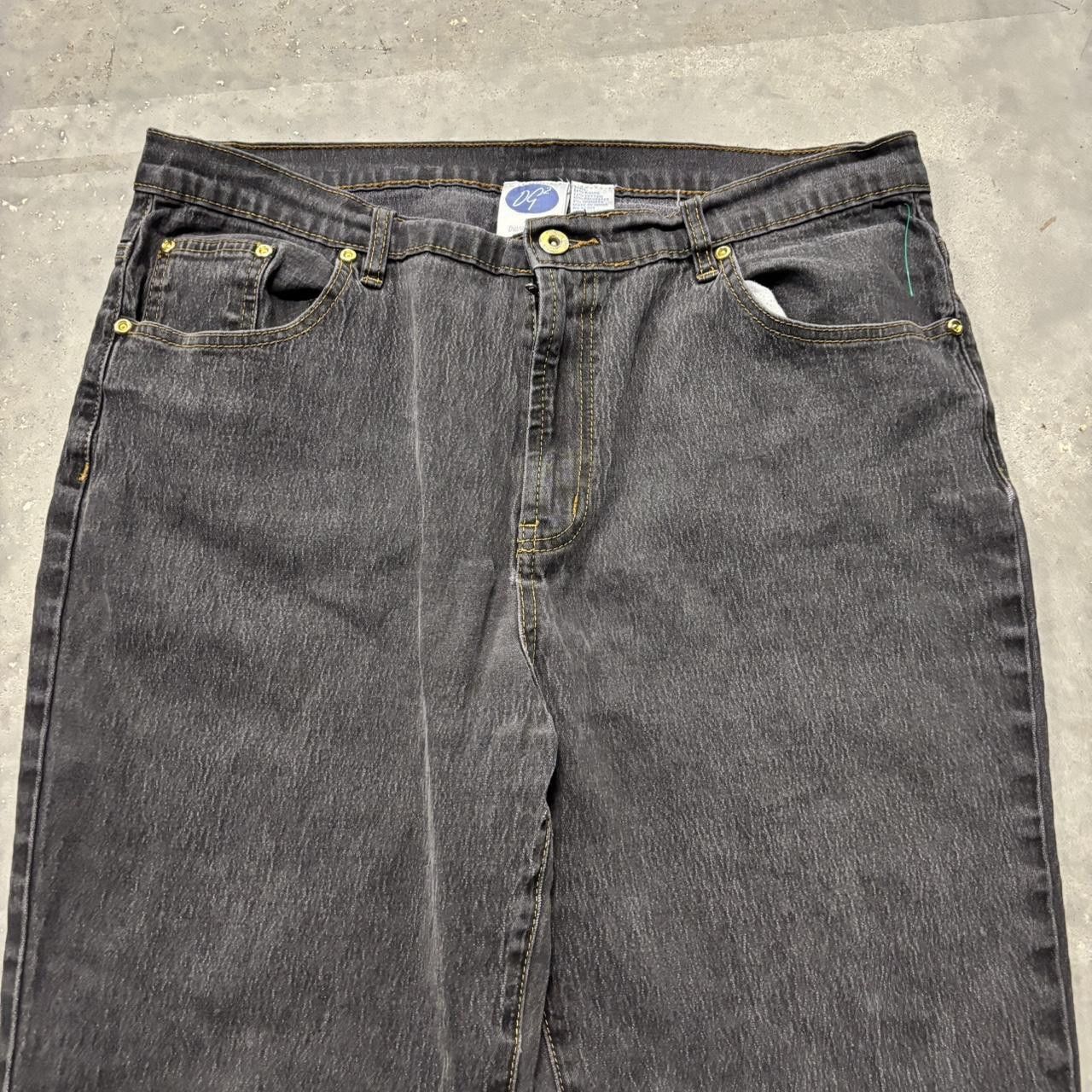 Japanese Brand × Vintage Crazy Vintage Y2K/2000s Grunge Faded Black Denim Jeans! Size US 34 / EU 50 - 5 Thumbnail