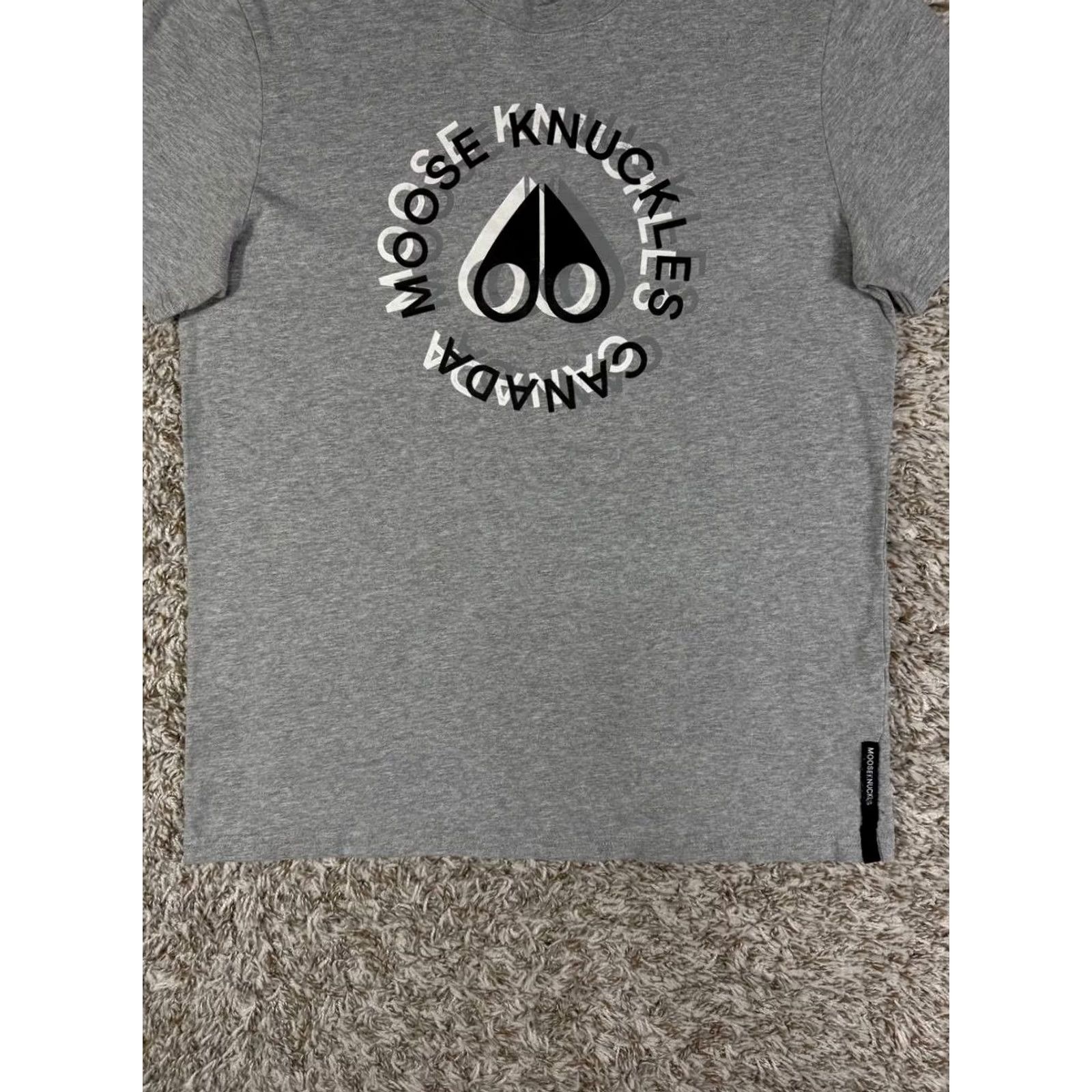 Moose Knuckles Moose Knuckles Graphic Logo T-Shirt Men's Small Gray Short Sleeve Size US S / EU 44-46 / 1 - 3 Thumbnail