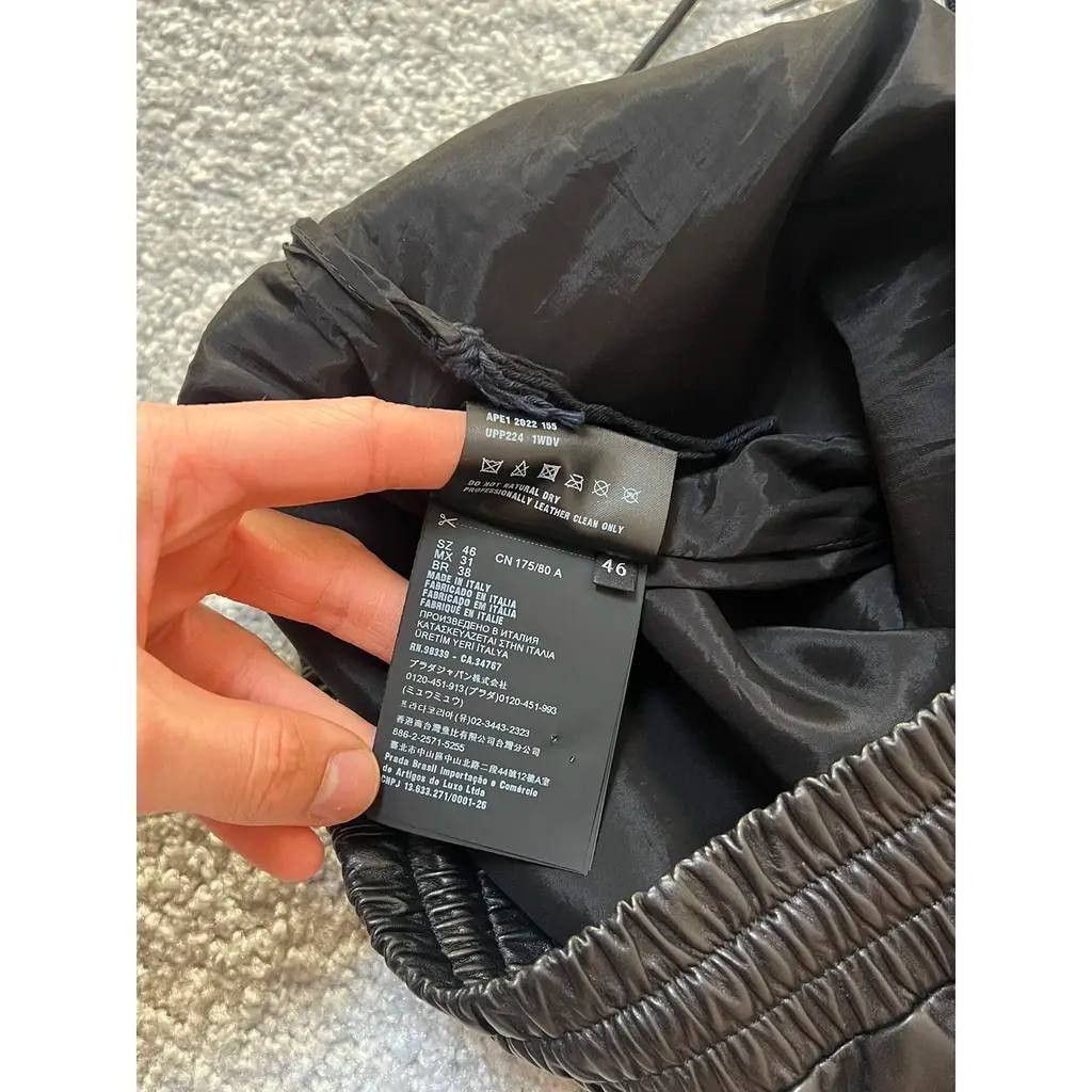 Prada Prada Nappa Leather Bermuda Black Shorts Size US 30 / EU 46 - 6 Thumbnail