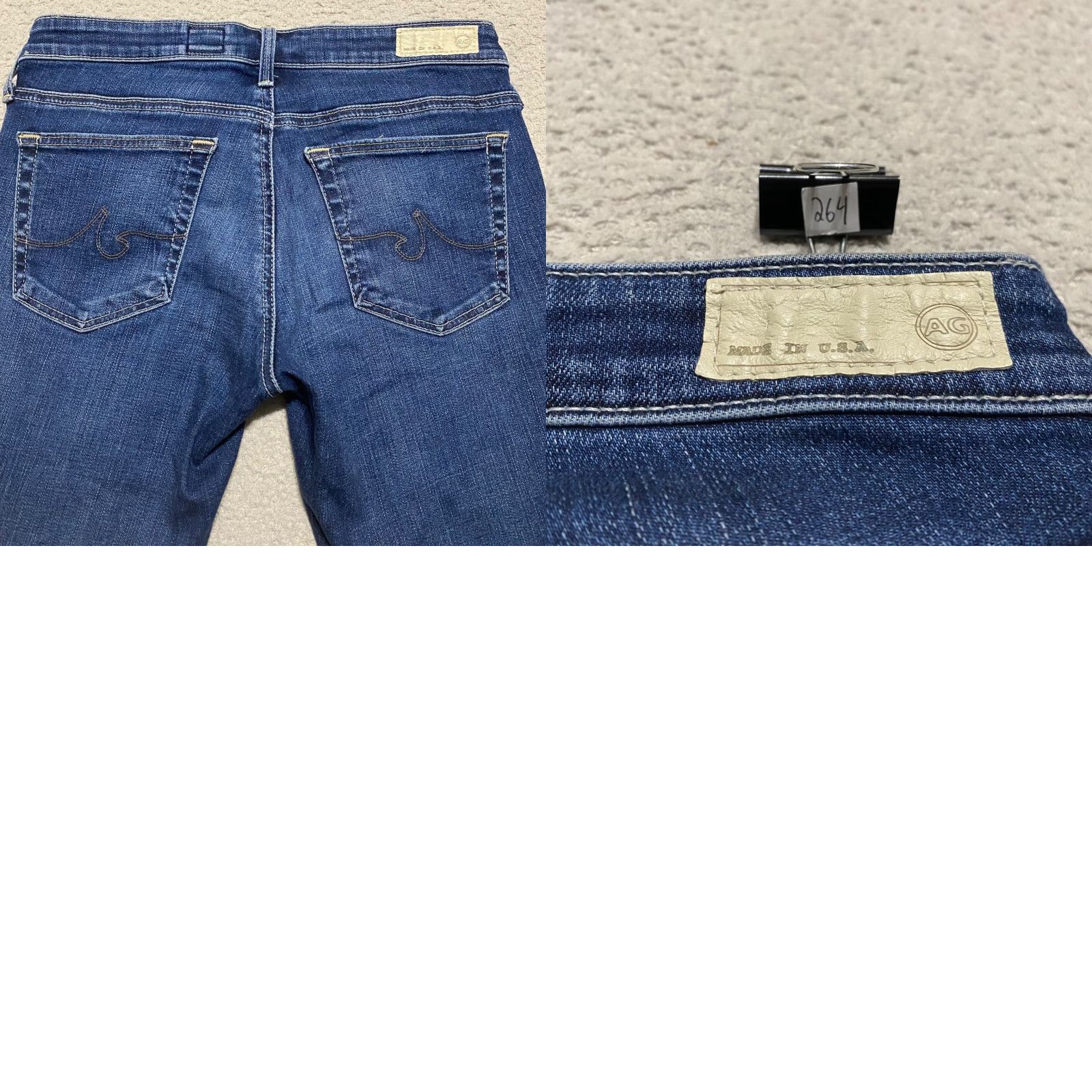 Denime AG Adriano Goldschmied Jeans Skinny Womens 26 Blue Denim Dark Wash Legging Ankle Slim Size 26" / US 2 / IT 38 - 9 Thumbnail