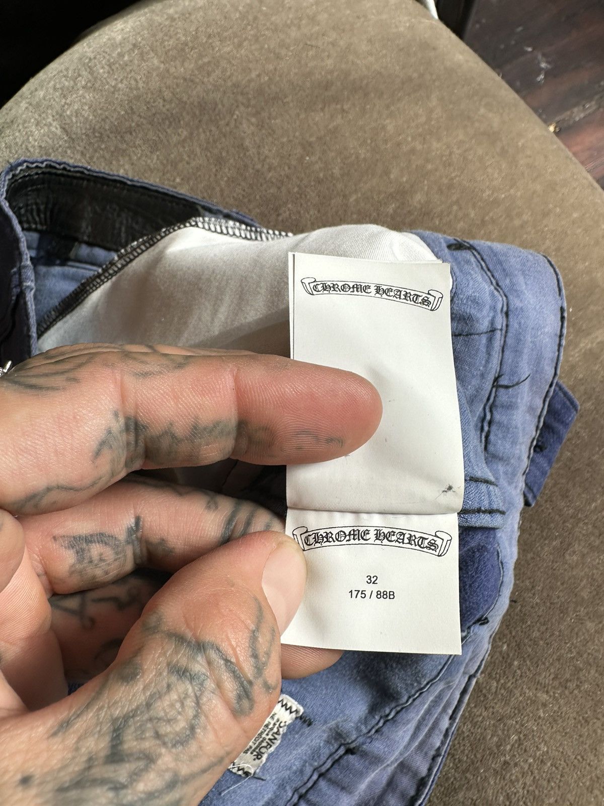 Chrome Hearts Chrome Hearts 100 Cross patch FLOODED JEANS PANTS 32 33 34 Size US 32 / EU 48 - 13 Thumbnail