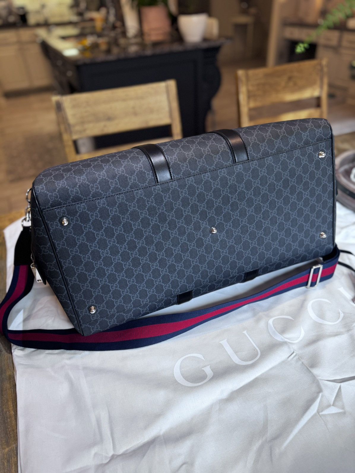 Gucci Gucci Large GG Duffle Bag Size ONE SIZE - 21 Thumbnail