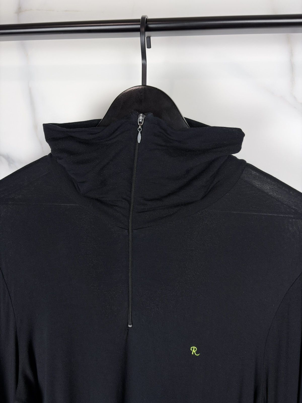 Raf Simons AW04 Raf Simons Waves Quarter Zip High Neck Longsleeve Shirt Size US M / EU 48-50 / 2 - 2 Thumbnail