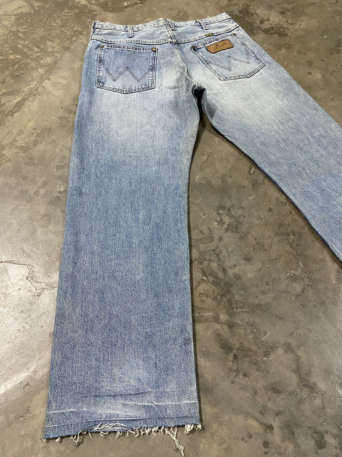 Vintage × Wrangler Vintage Wrangler Blue Bell Selvedge Washed Blue @257 Size US 33 - 2 Thumbnail