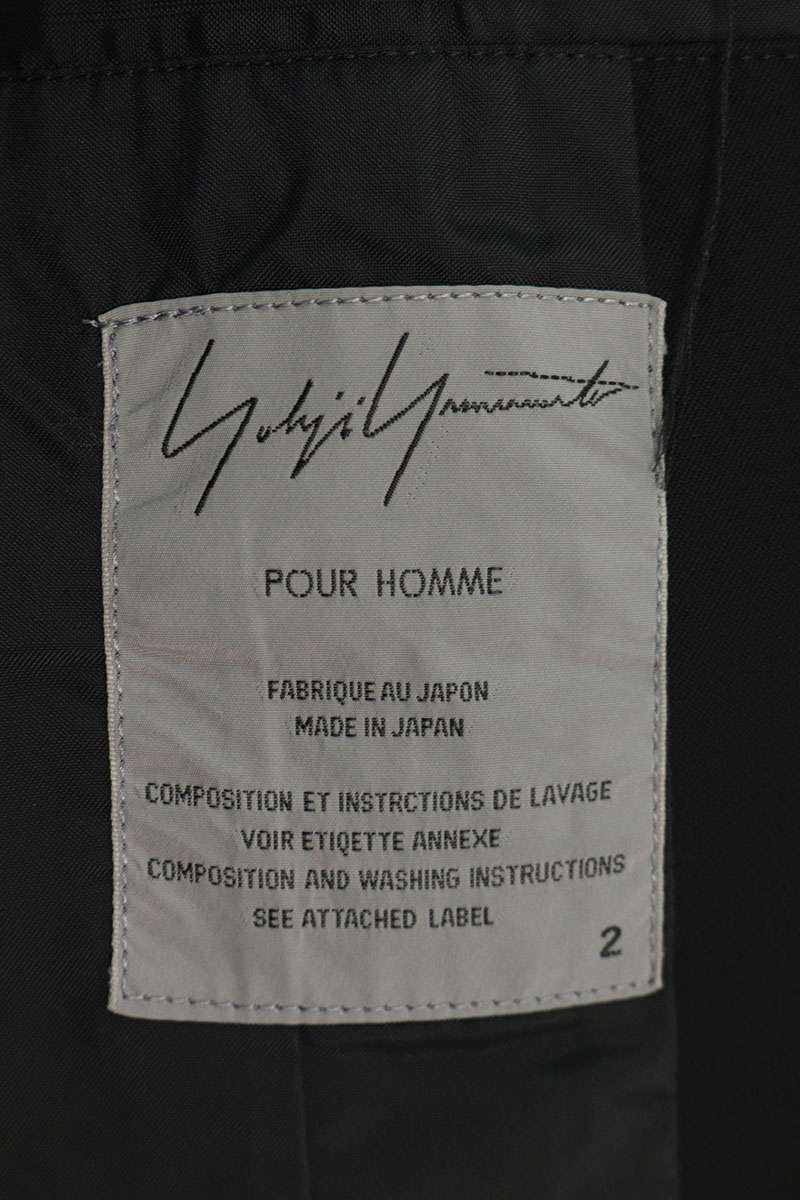 Yohji Yamamoto YOHJI YAMAMOTO POUR HOMME Back lace wool gabardine jacket Size US M / EU 48-50 / 2 - 3 Thumbnail