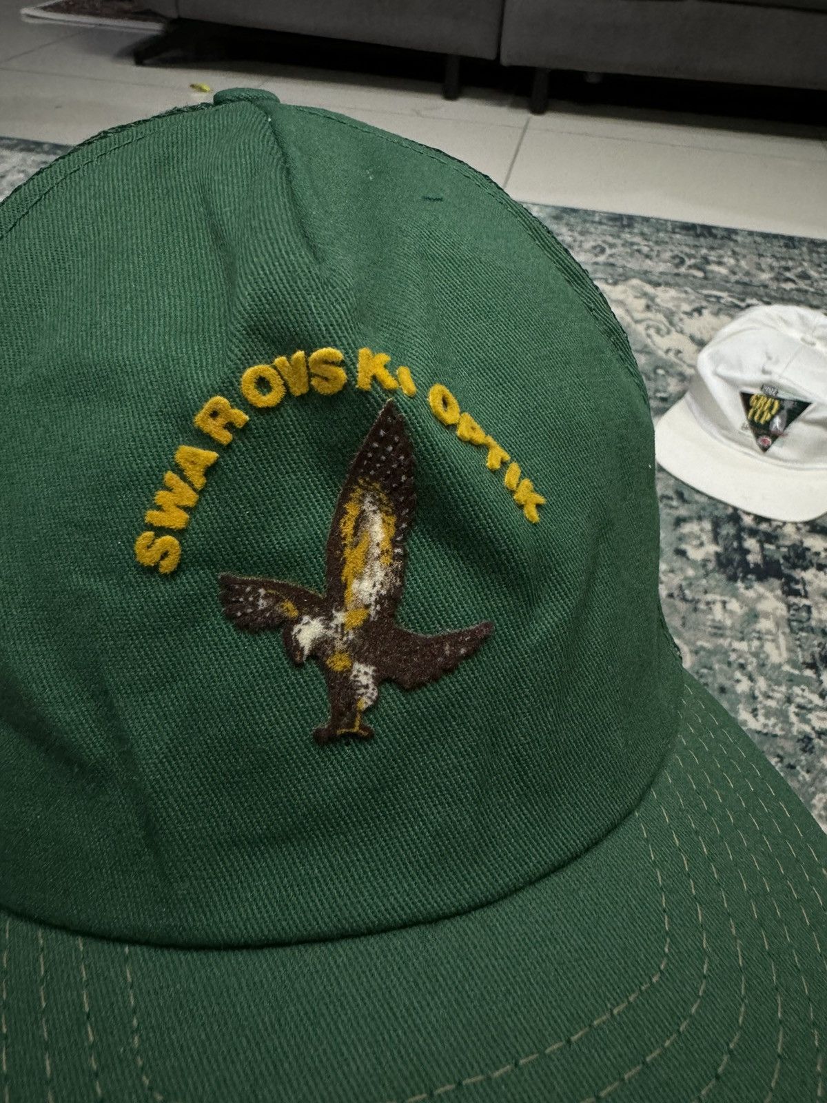 Designer × Vintage VINTAGE 1990s SWAROVSKI OPTIK TRUCKER CAP Size ONE SIZE - 6 Thumbnail